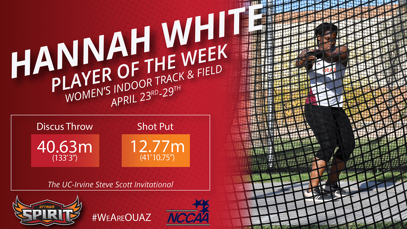 Hannah White NCCAA POW