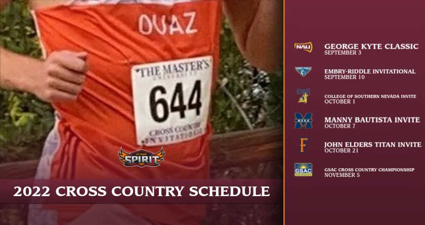 2022 Cross Country Schedule -- July 21, 2022