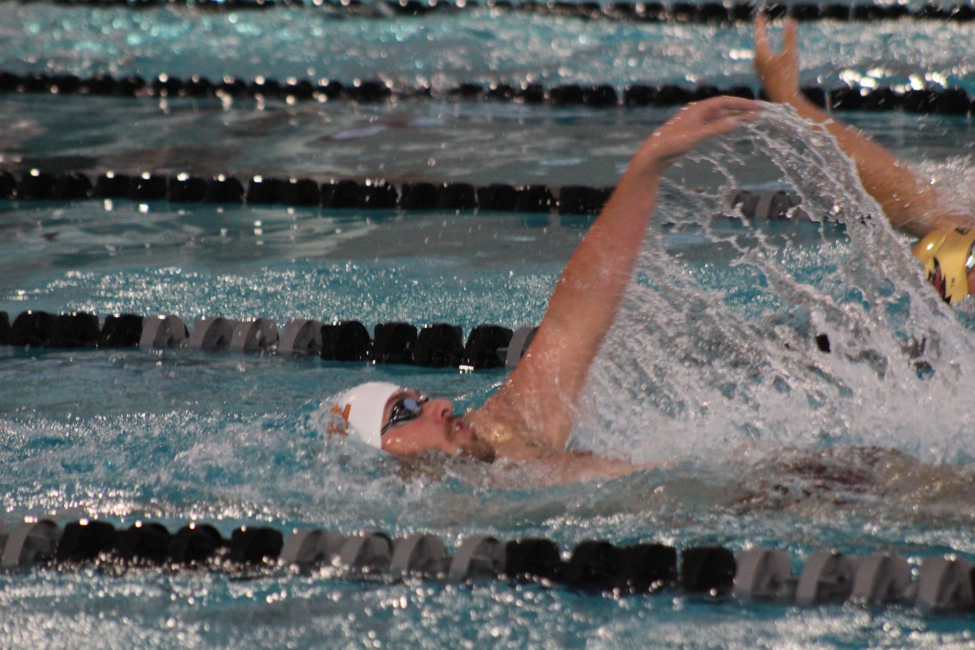 Josh Rummel in the backstroke event