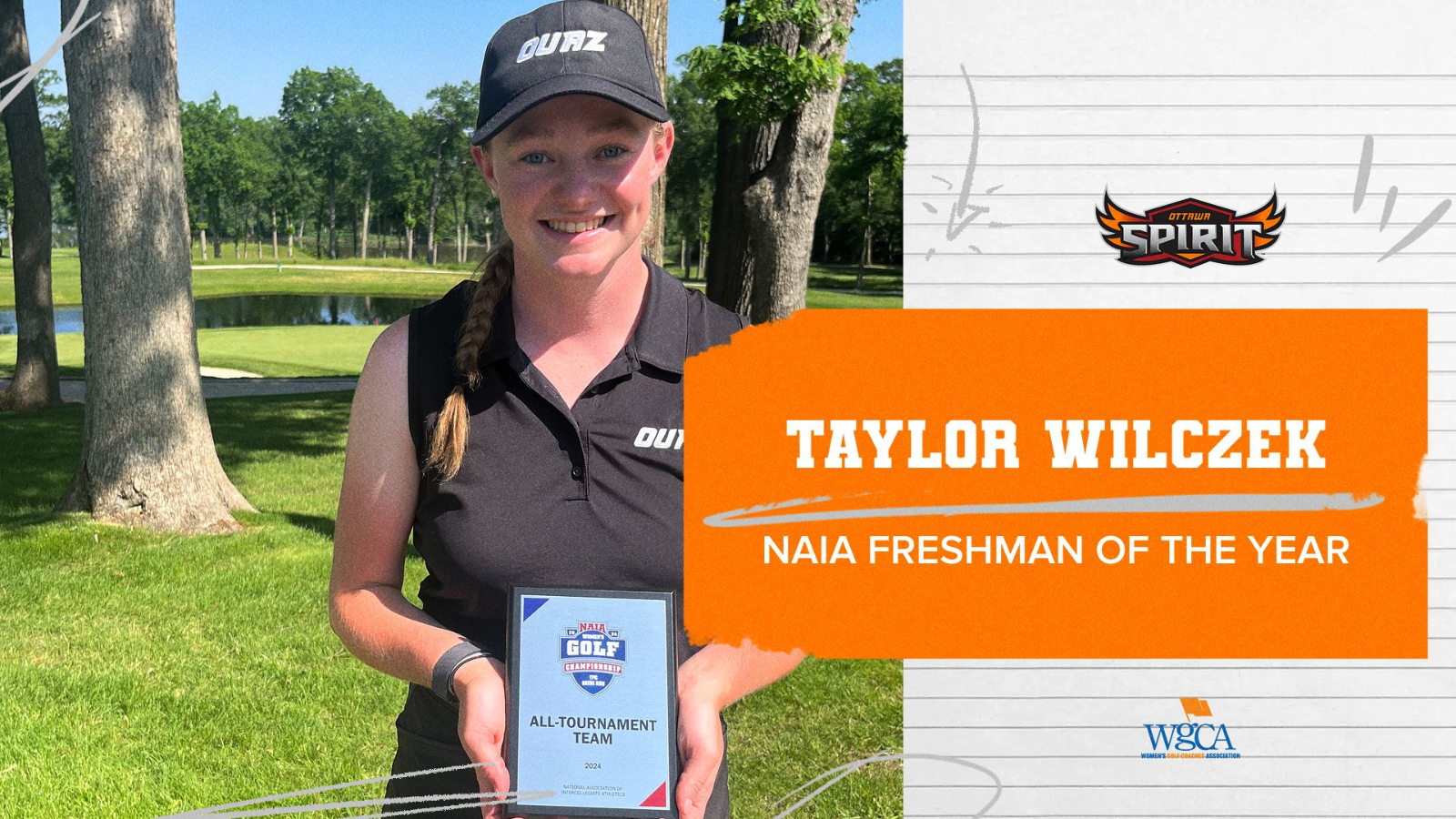 WGOLF Wilczek 2024 Freshman of the Year Graphic