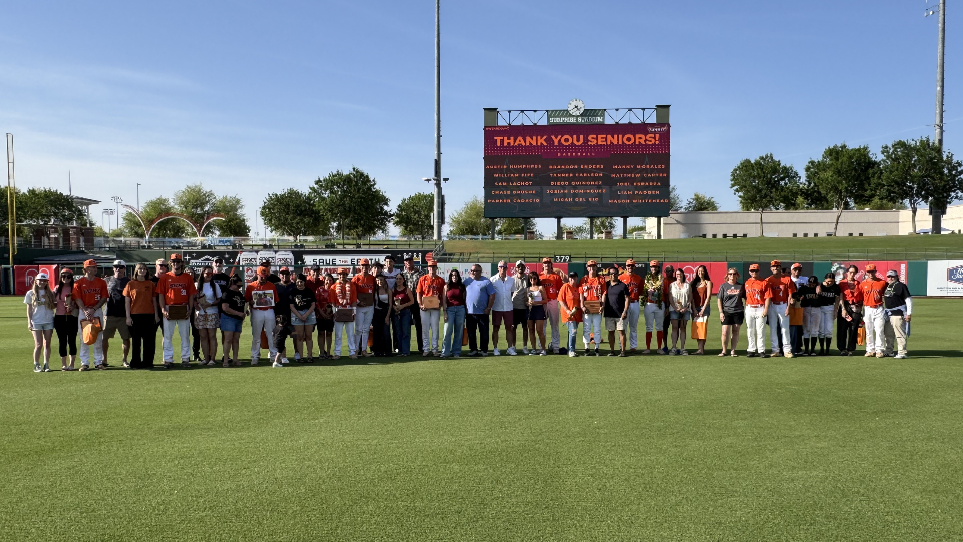 OUAZ Baseball Senior Night 2026