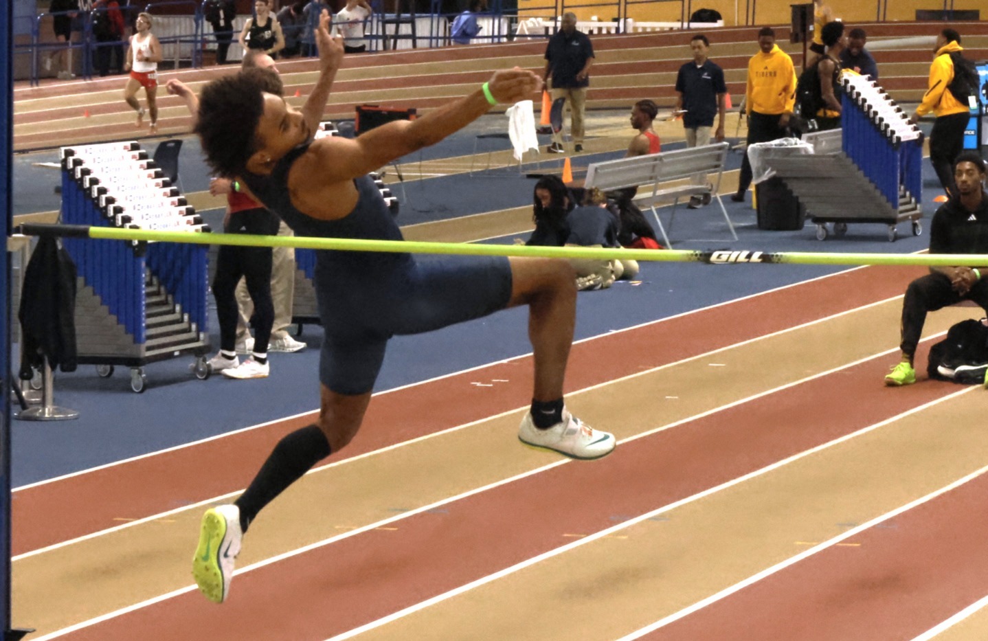 Malachi Morgan set a school record in the high jump