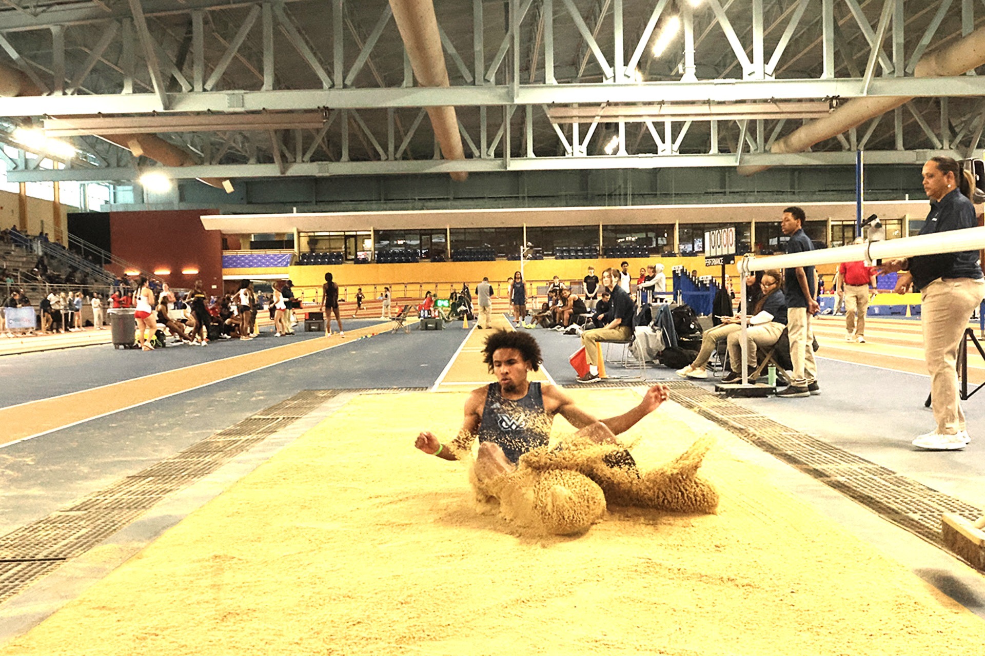 Malachi Morgan se a school record in the long jump