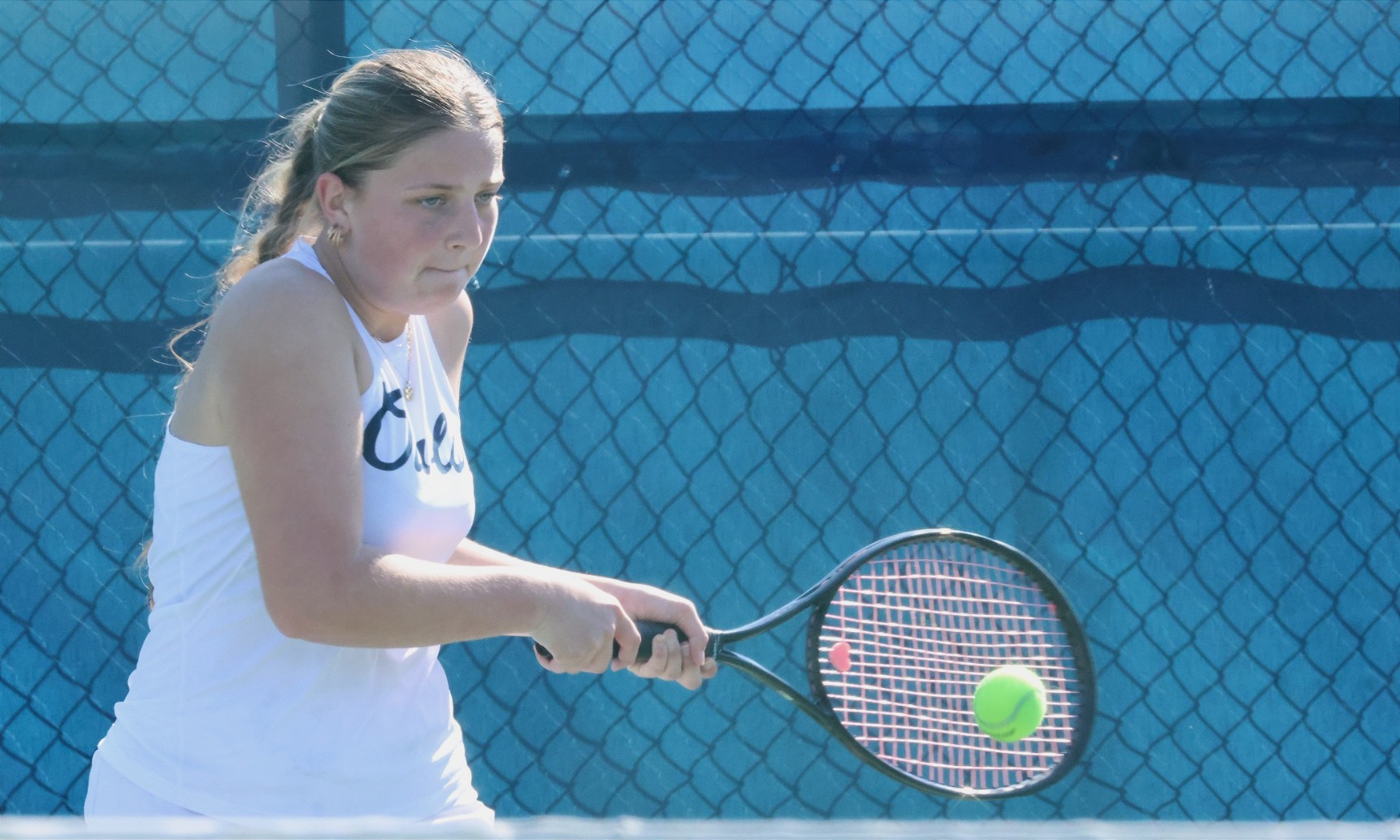 Bailey Flynn hits a return