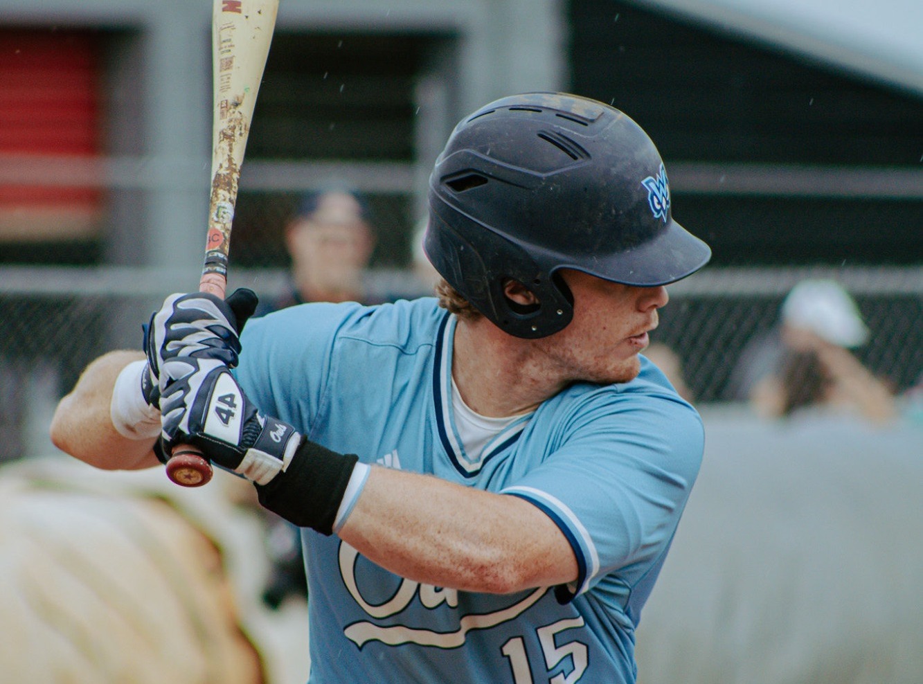 Bryson Barnes at bat