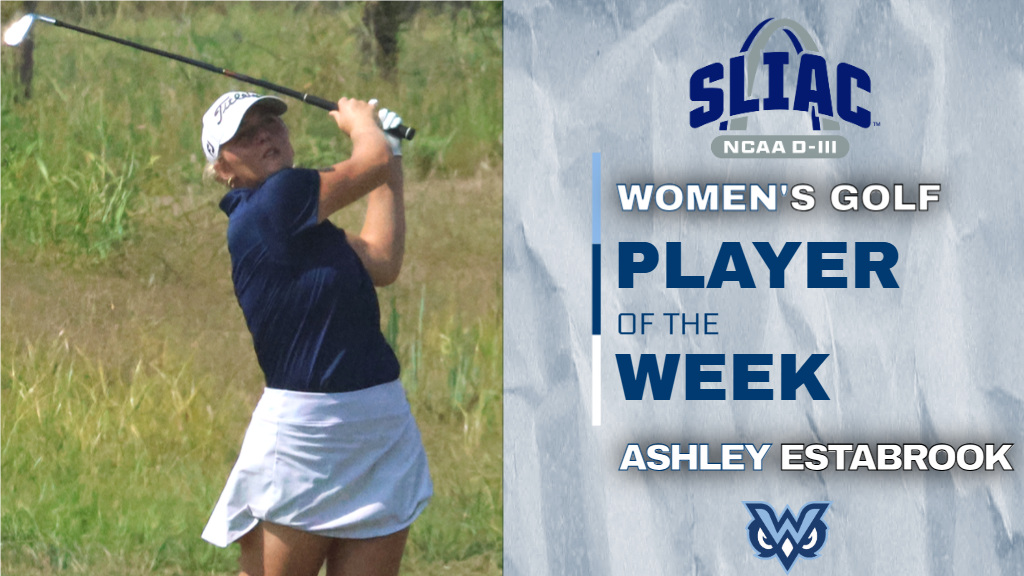 Ashley Estabrook is the SLIAC Player of the Week for women's golf!