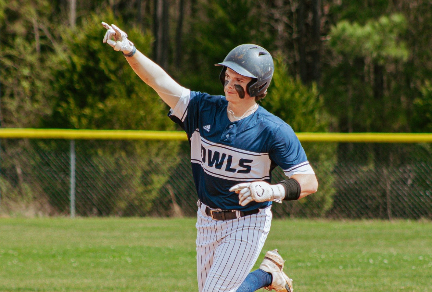 Chase Marshall celebrates his home run on Saturday