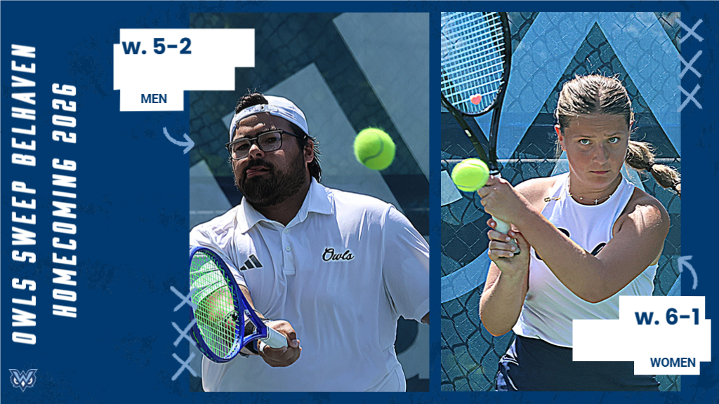 Owls players Jorge Ortiz Catala and Bailey Flynn are pictured