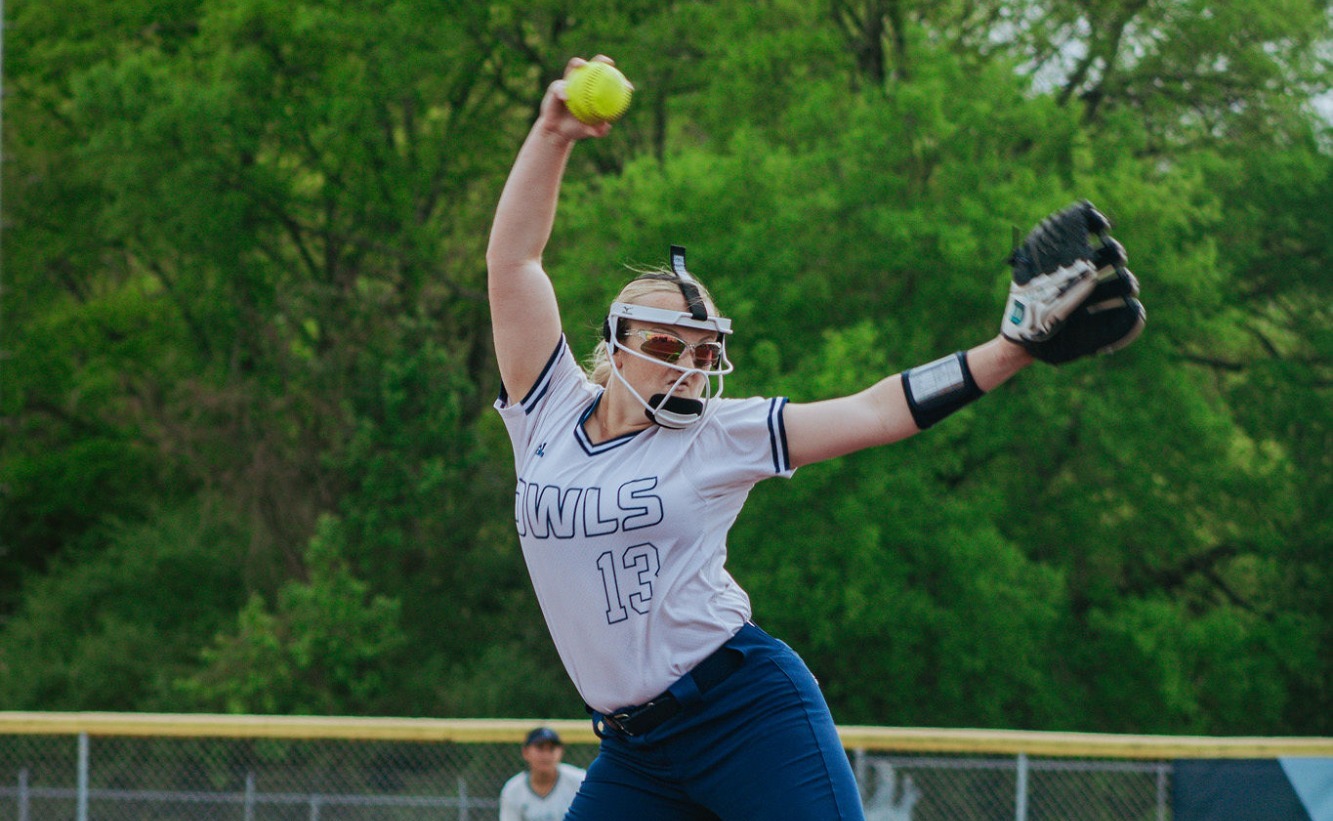 MUW's Trinity Garvin pitching