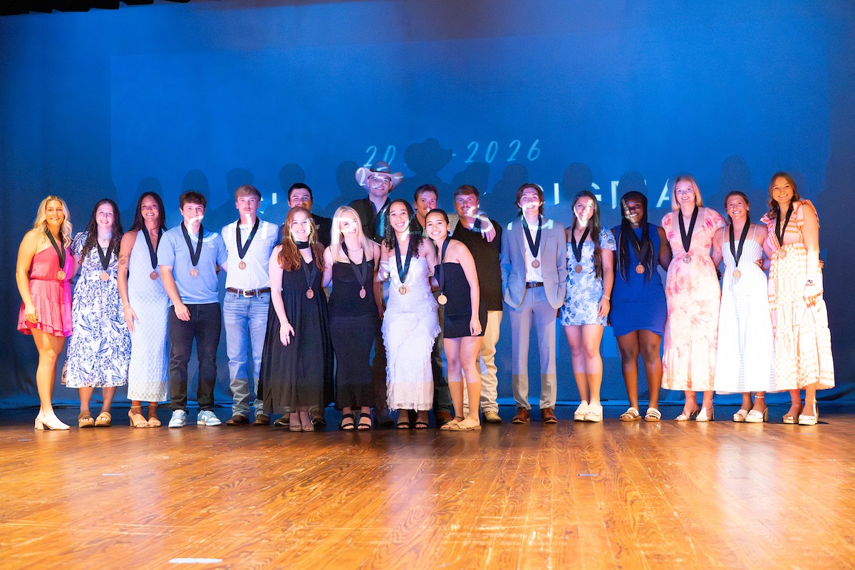 Pictured are the individual recipients of the Chi Alpha Sigma Athletics Honor Society induction medal