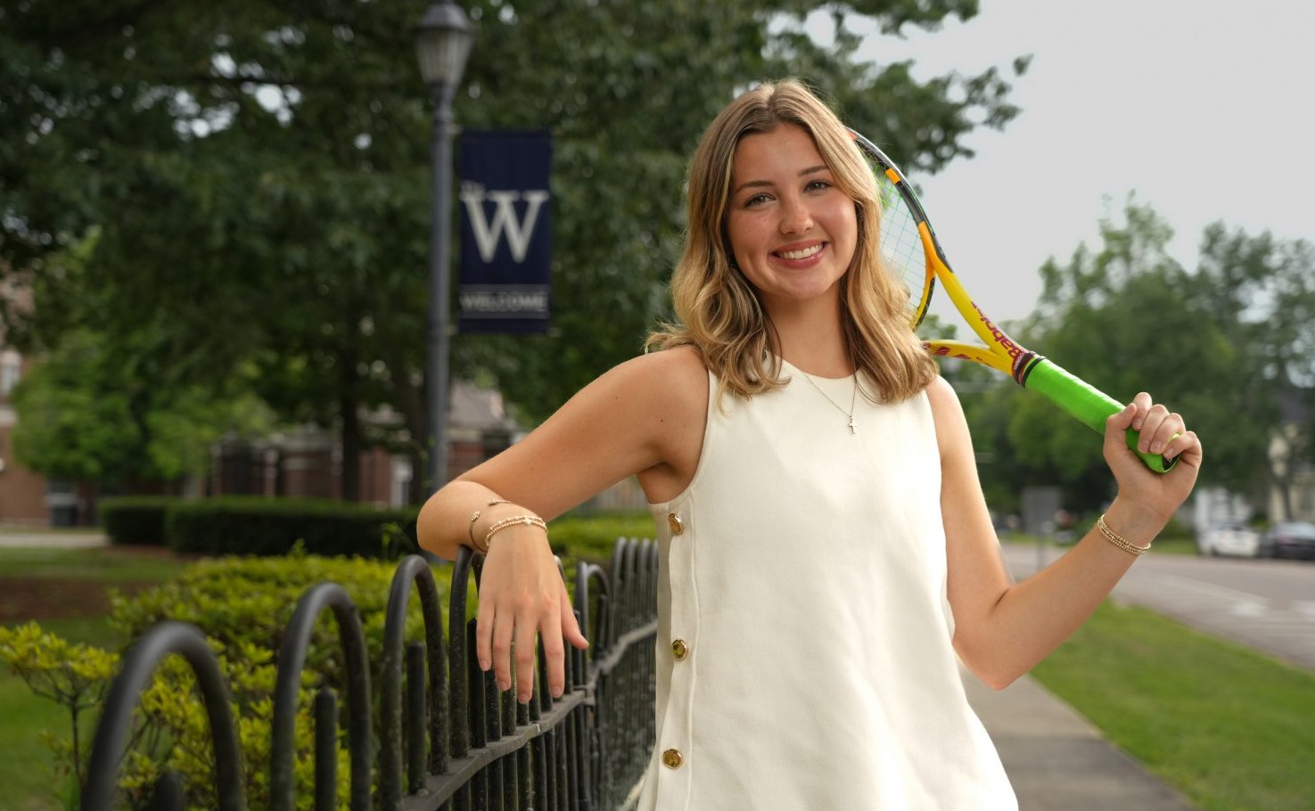 Tennis player Emma Horton is pictured