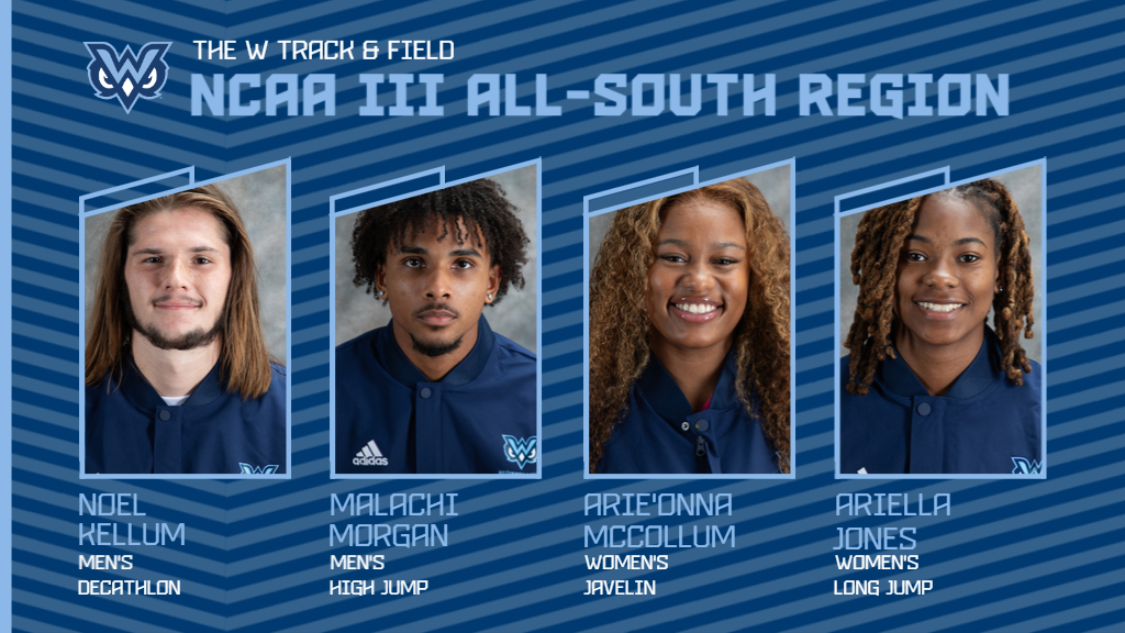 Pictured are headshots of track's all-region athletes, left to right, of: Noel Kellum, Malachi Morgan, Arie'Onna McCollum, and Ariella Jones