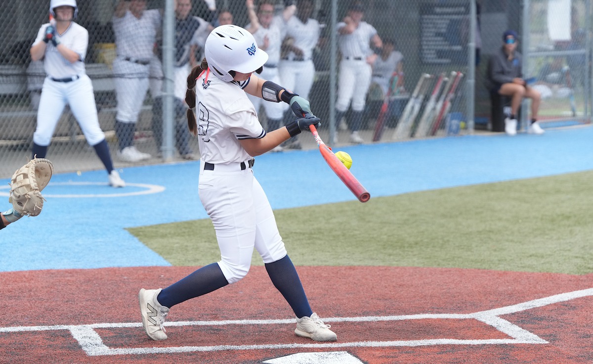 Addison Owen gets a hit versus Westminster