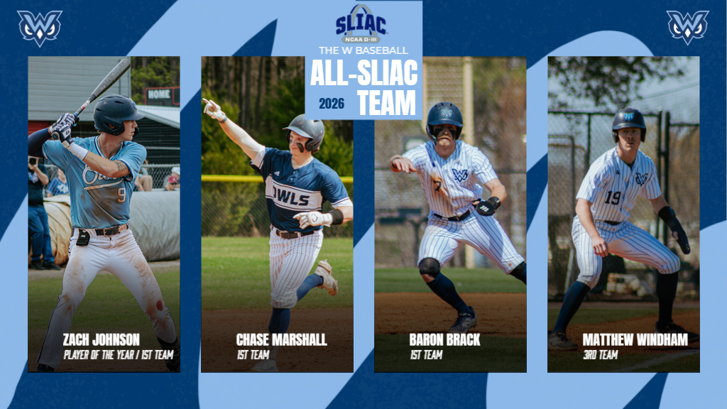 Action photos of the fouyr All-SLIAC baseball award winners