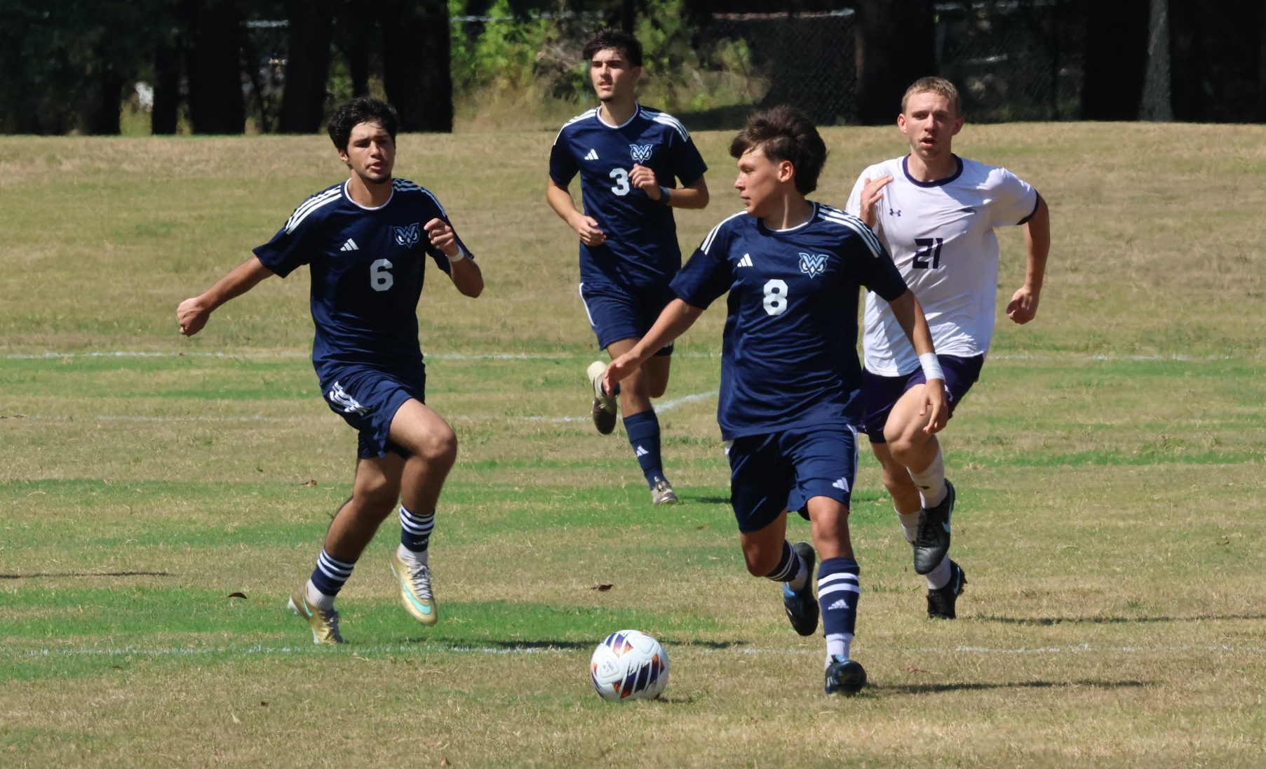 Sebastian Araya (#8) of MUW men' soccer