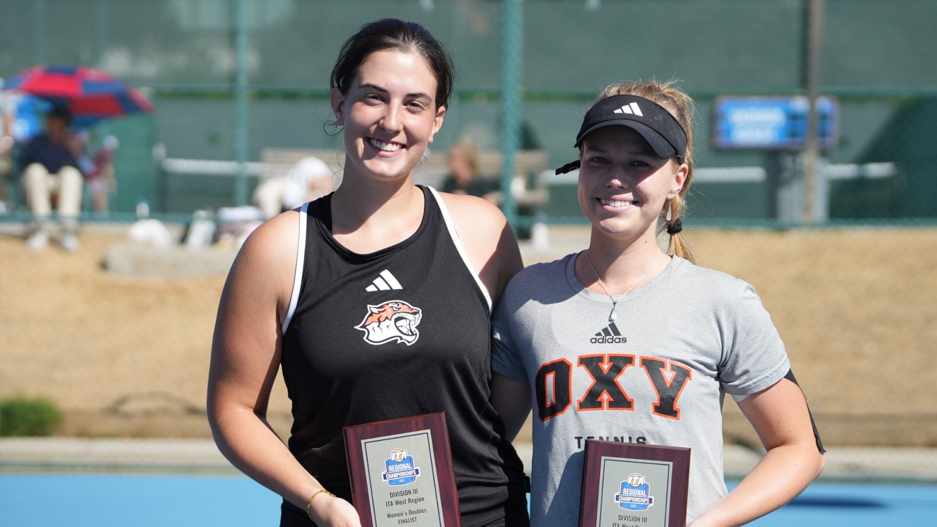 shalaev and nagy holding their second place plaques