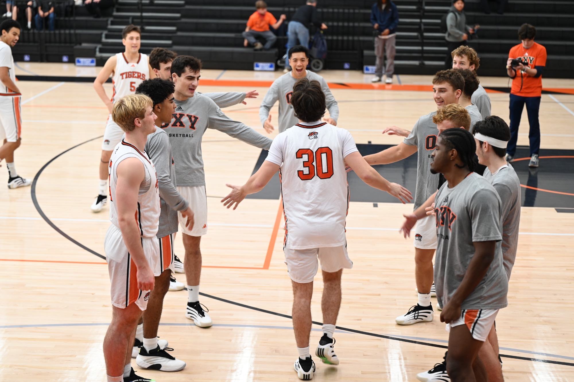 Peter Noble walks out for introductions