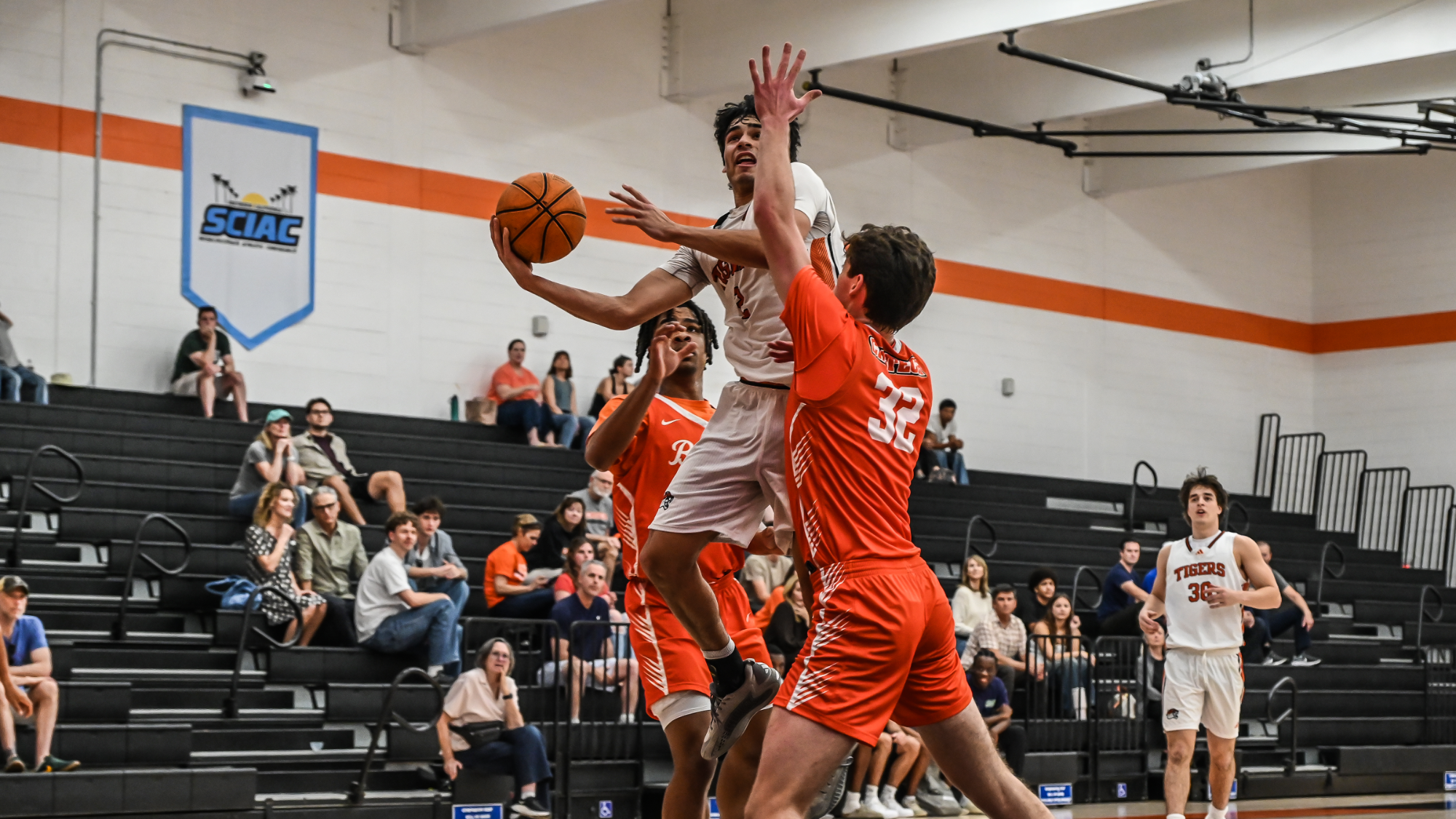 Alex McCleery Brown goes up for the layup
