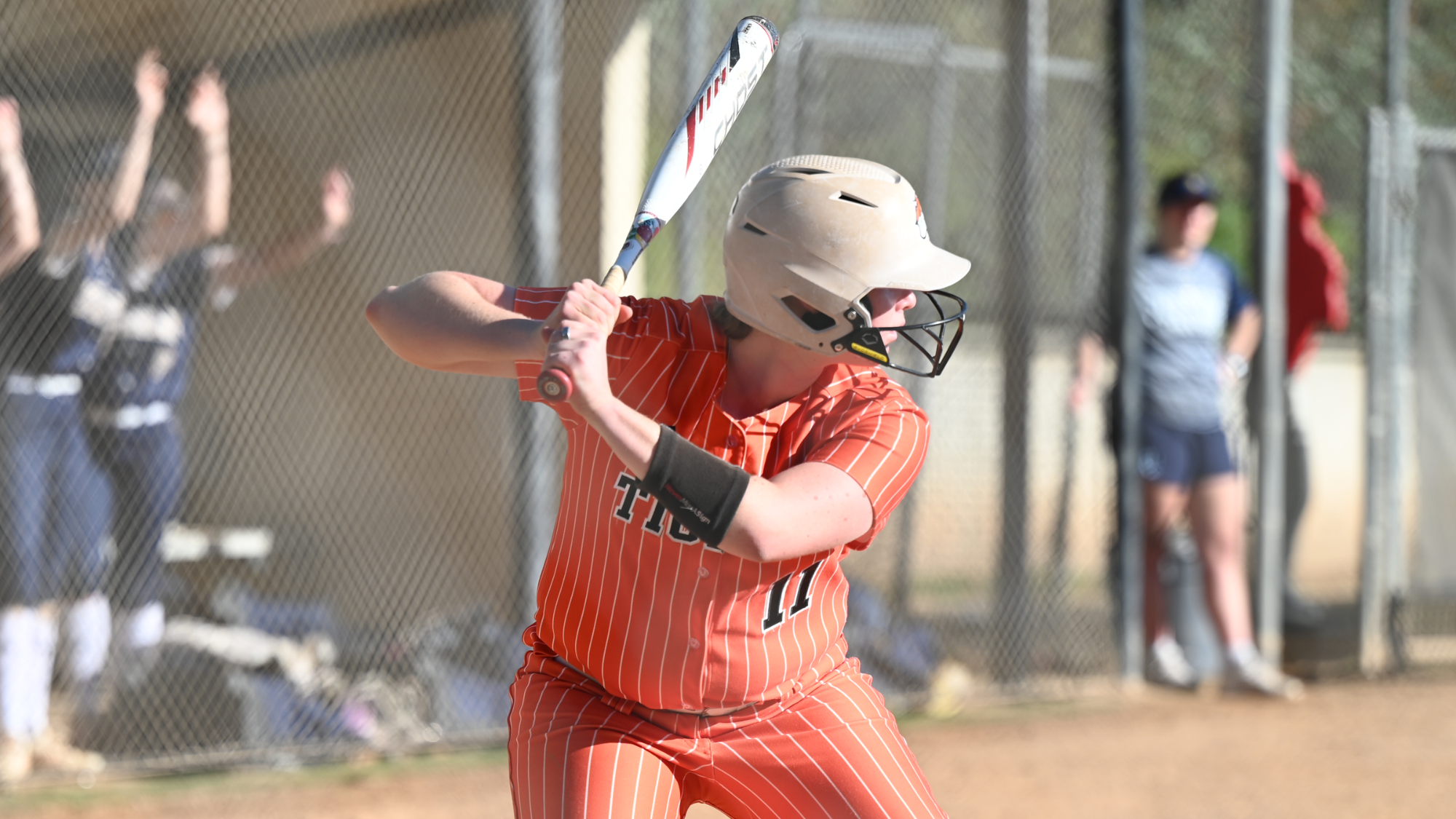 Jordan Lebsock up to bat ready to swing