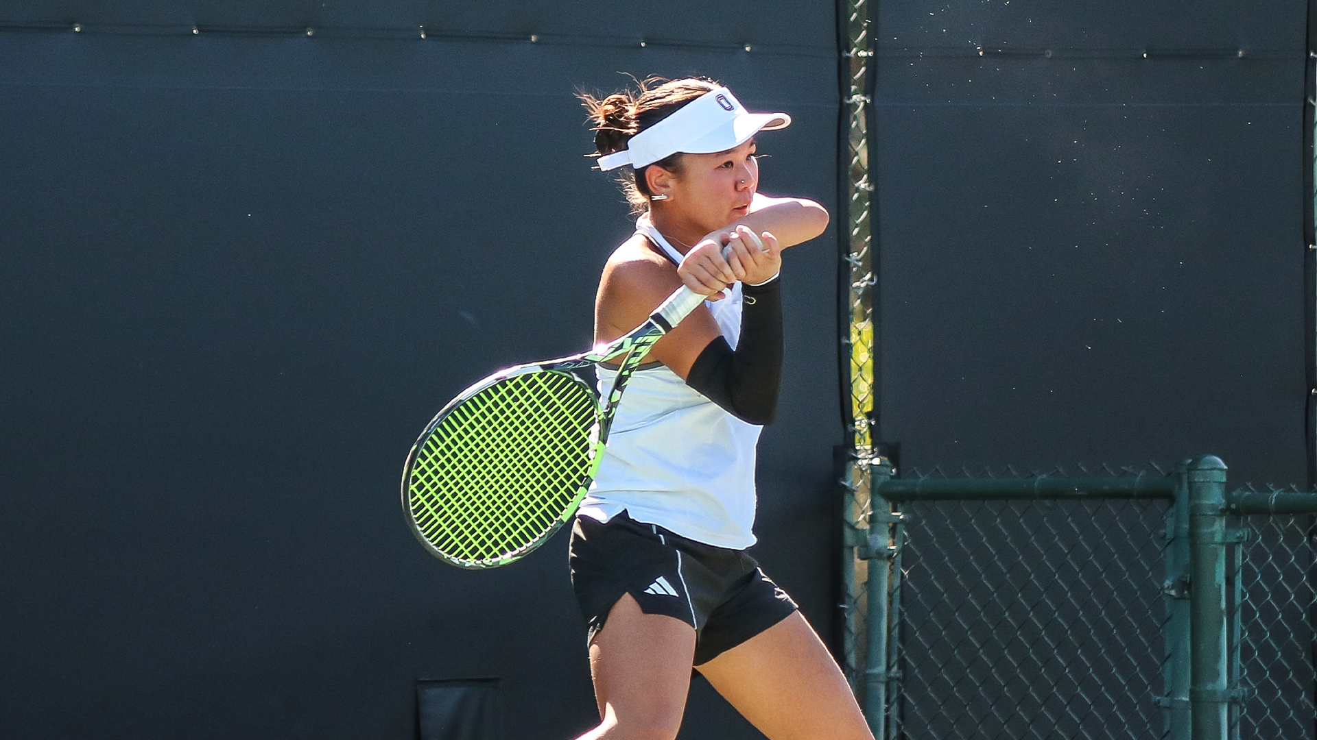 macy mcclellan hits a backhand