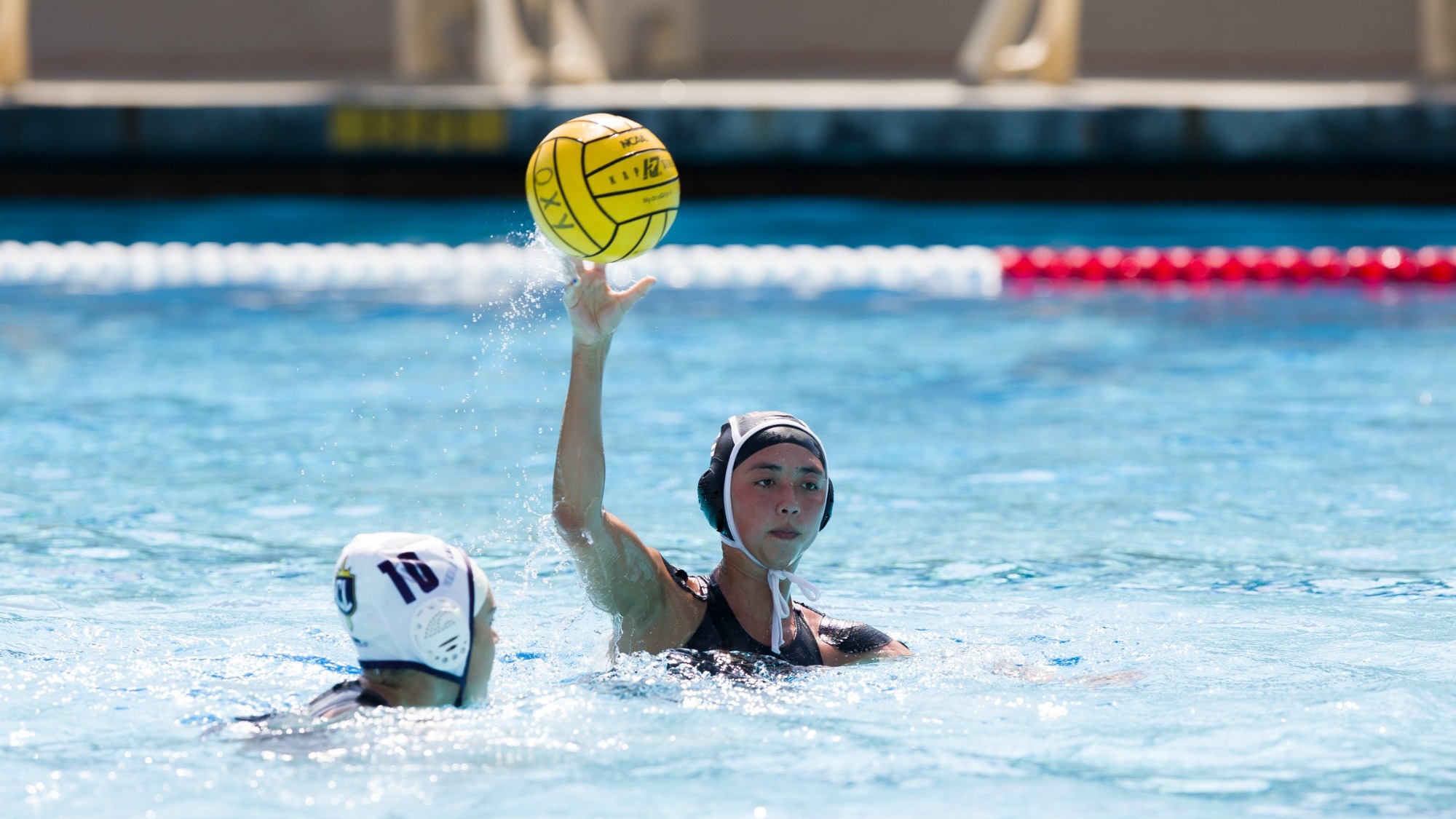 Hannah Lee looks to shoot the ball