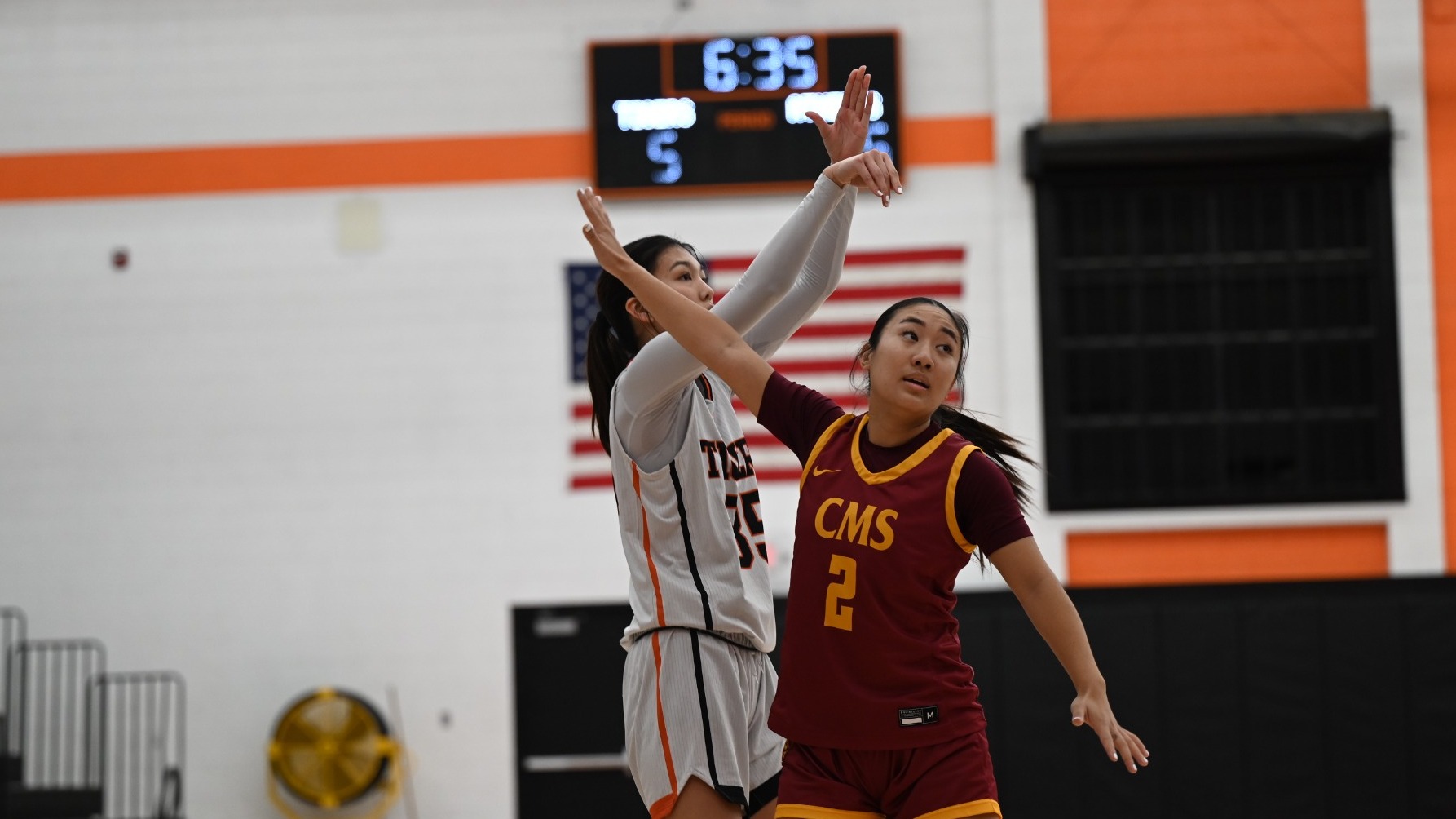 Paige YAsukochi shoots a jumper