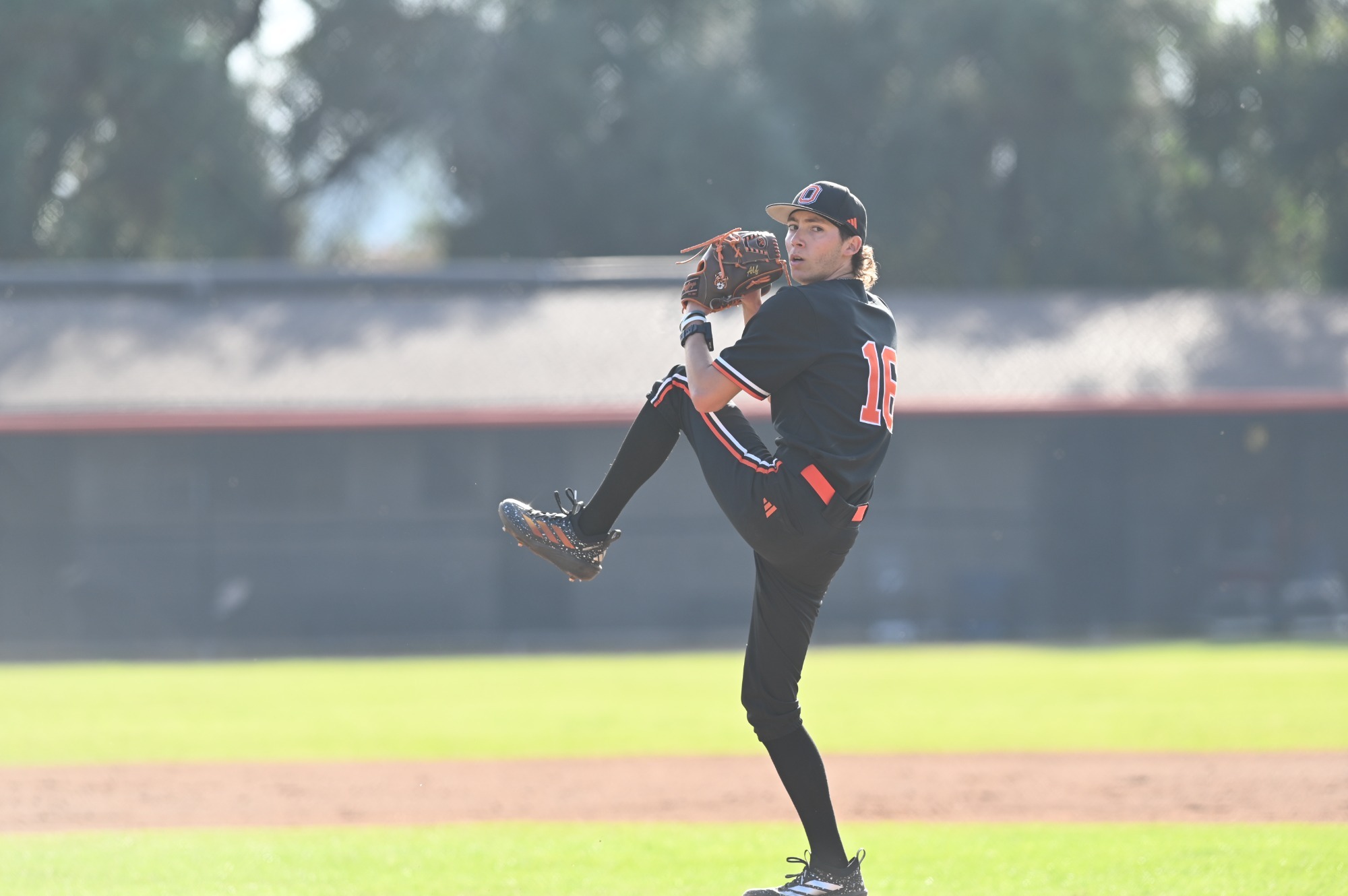 Aidan Alfers delivers a pitch
