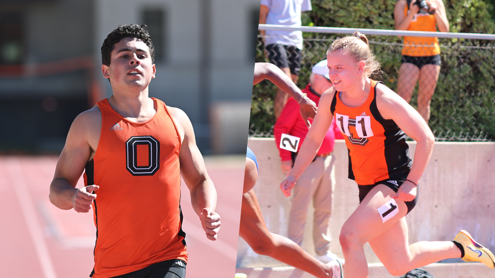 Zach Mcgraw and Emma Shiffler running