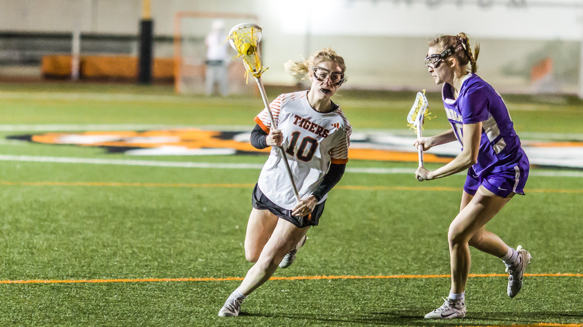 Ava Whelan drives to the net