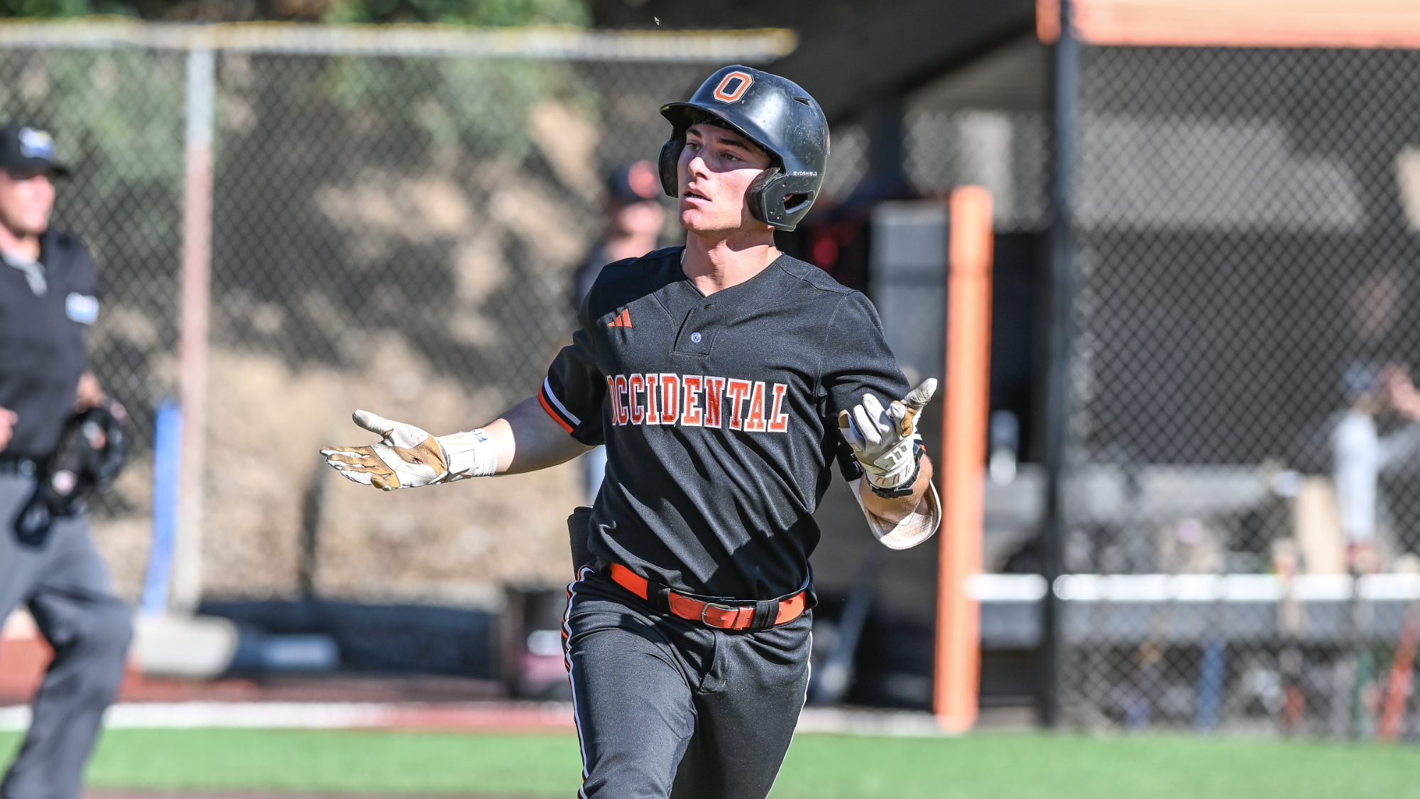 Logan Rooney runs the bases