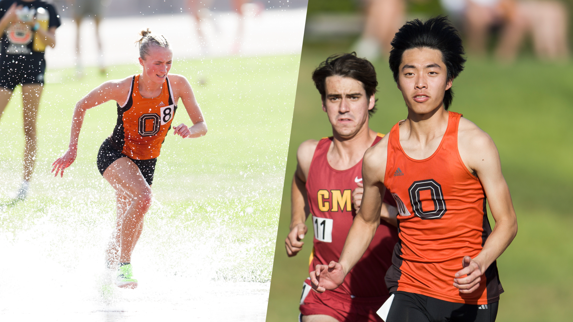 MEGAN COVER (LEFT) AND ETHAN CHOCK (RIGHT) RUNNING IN DISTANCE EVENTS