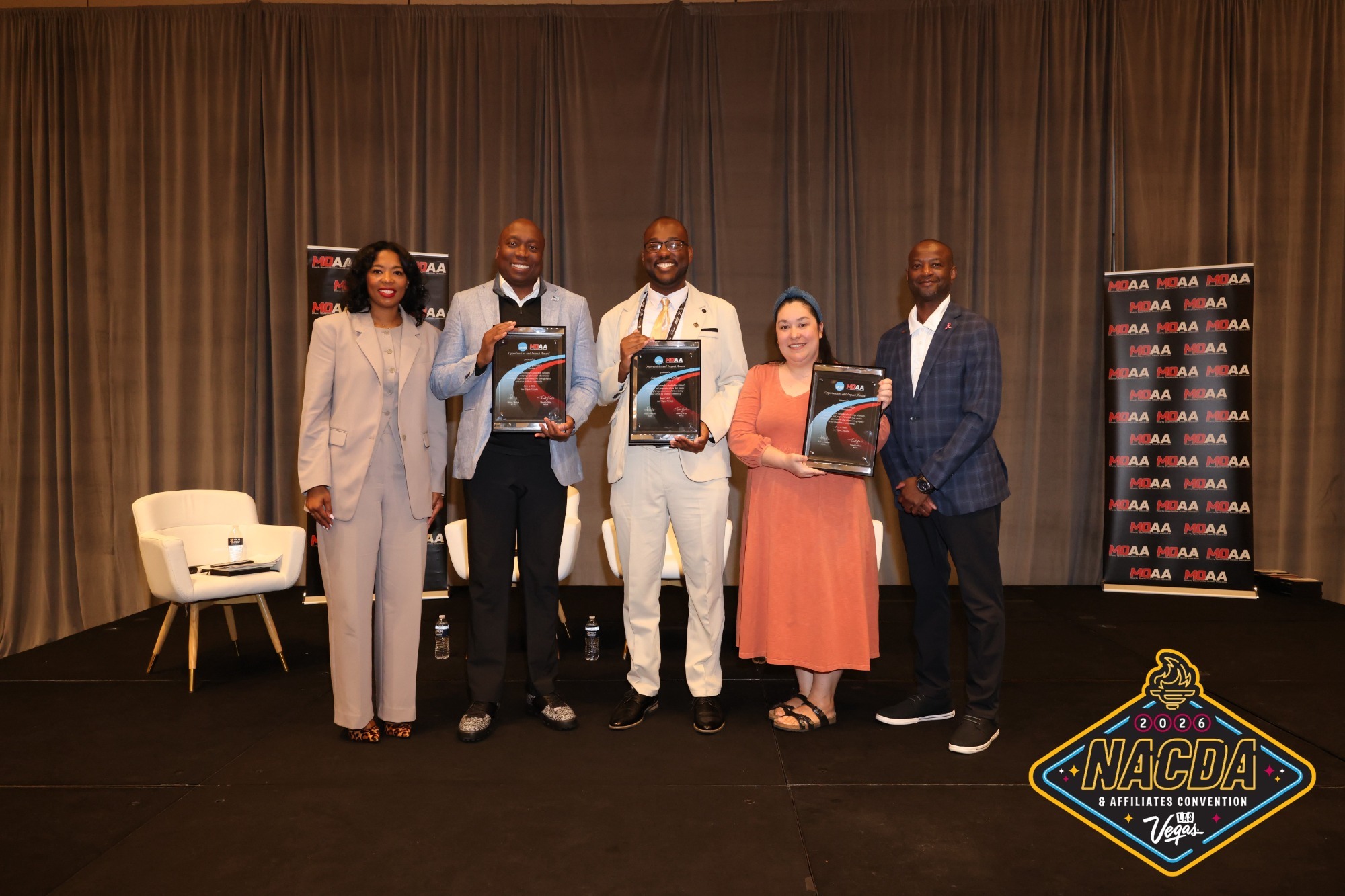 Cori Vallembois accepts 2026 NCAA/MOAA Award for Opportunities and Impact