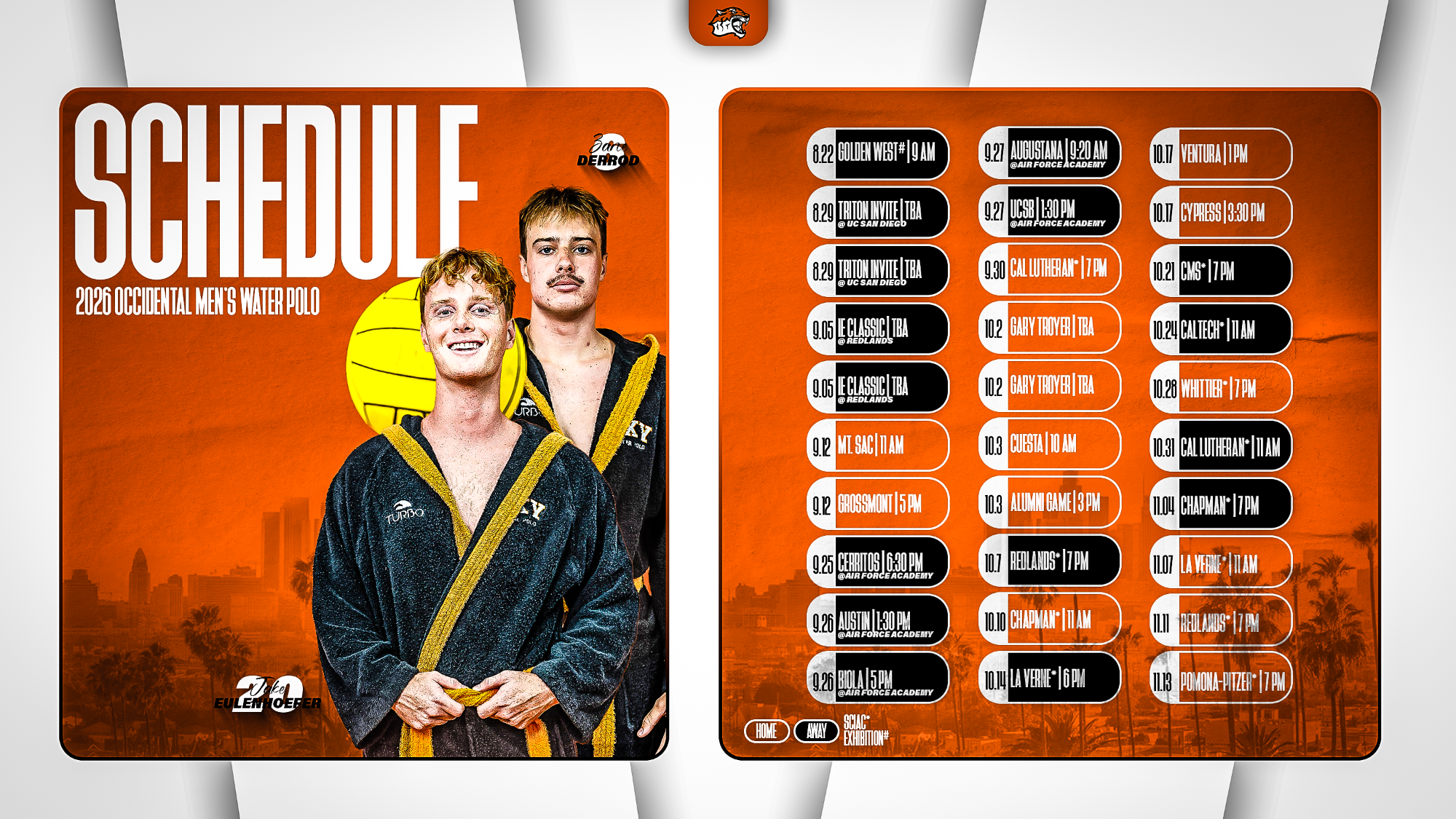 men's water polo 2026 schedule