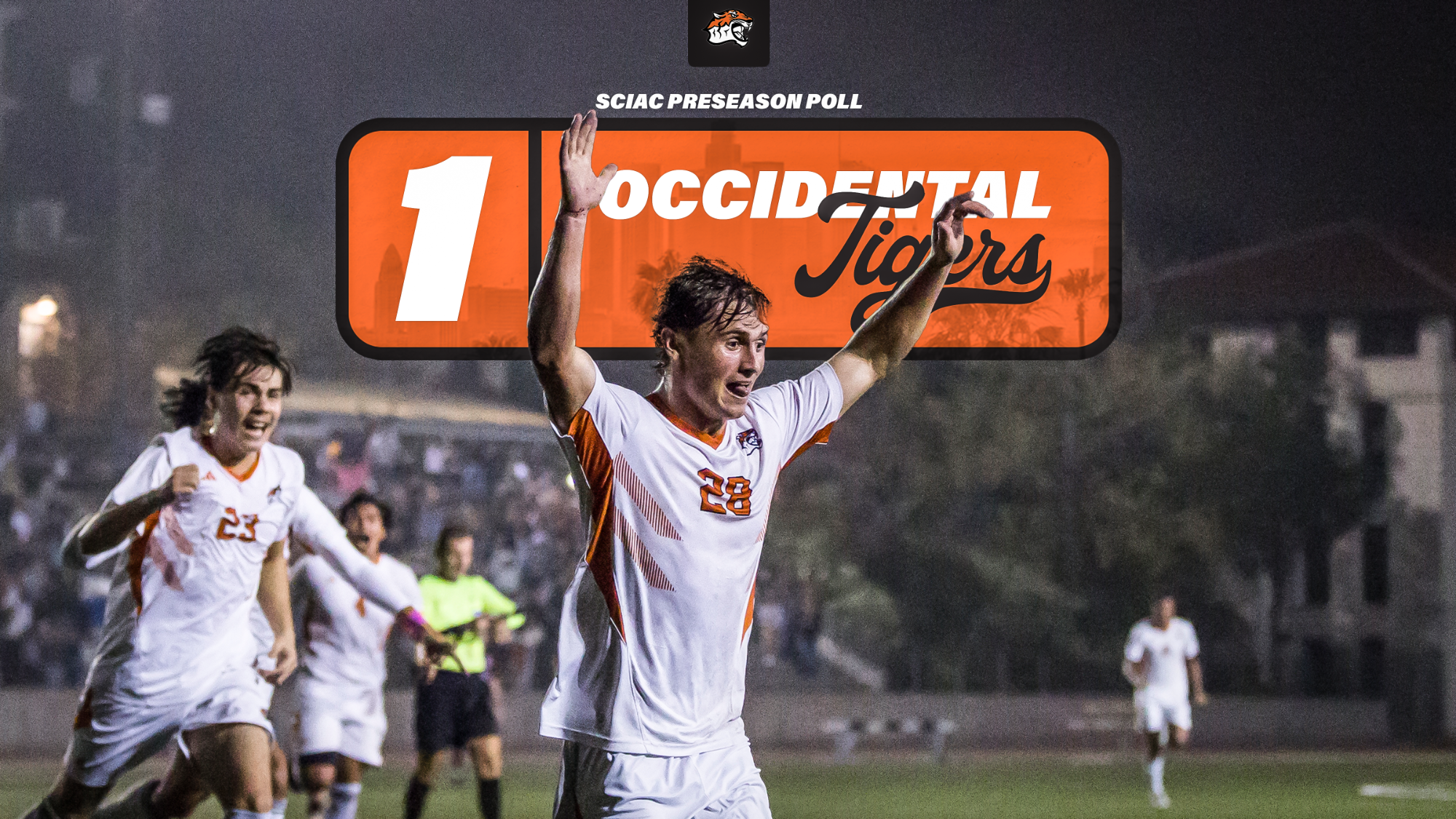 Charlie Miller ready to do a cartwheel as men's soccer earned the top spot in the SCIAC preseason poll