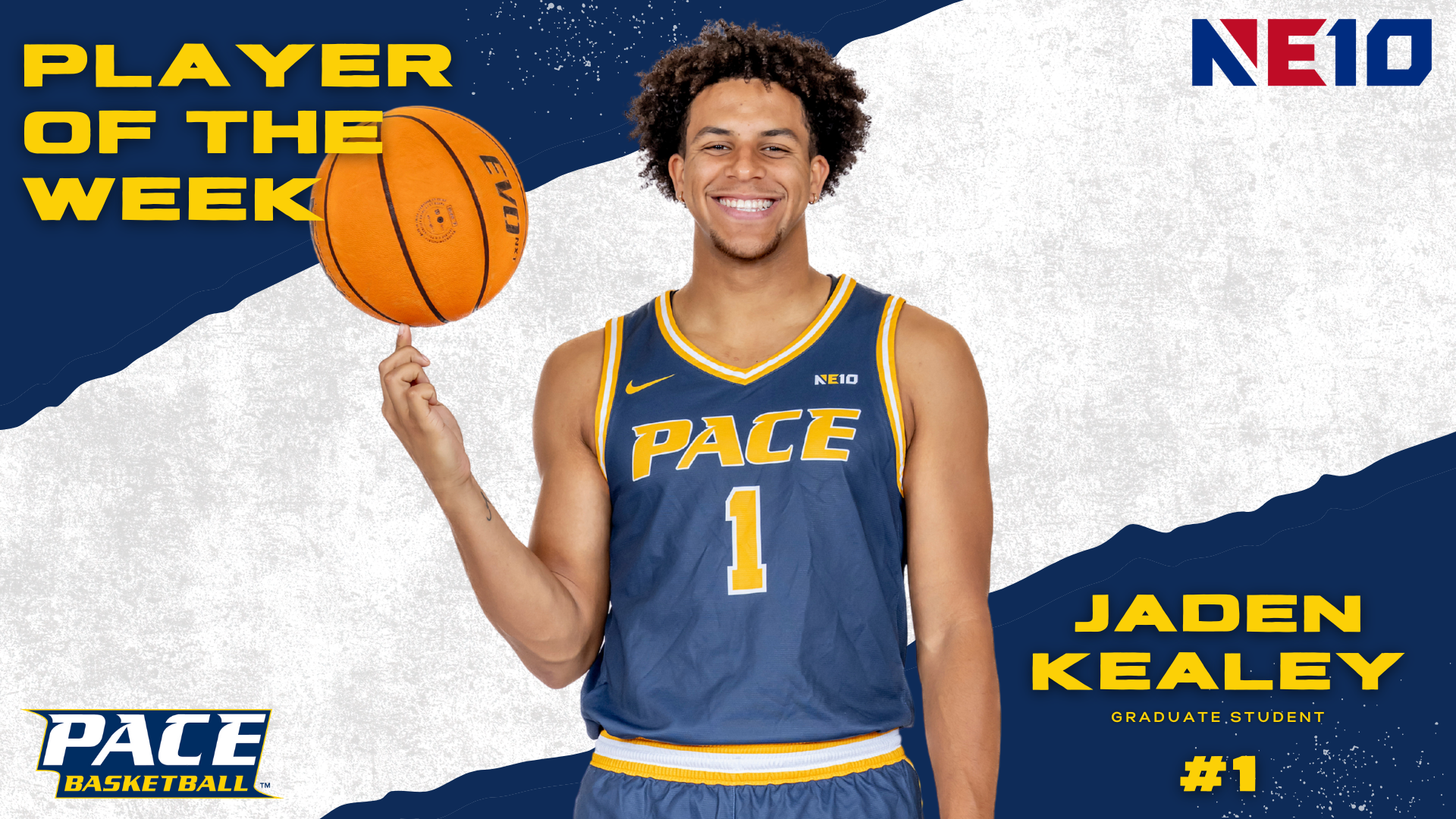 Jaden Kealey 2025-26 MBB (12/22) NE10 POTW Graphic