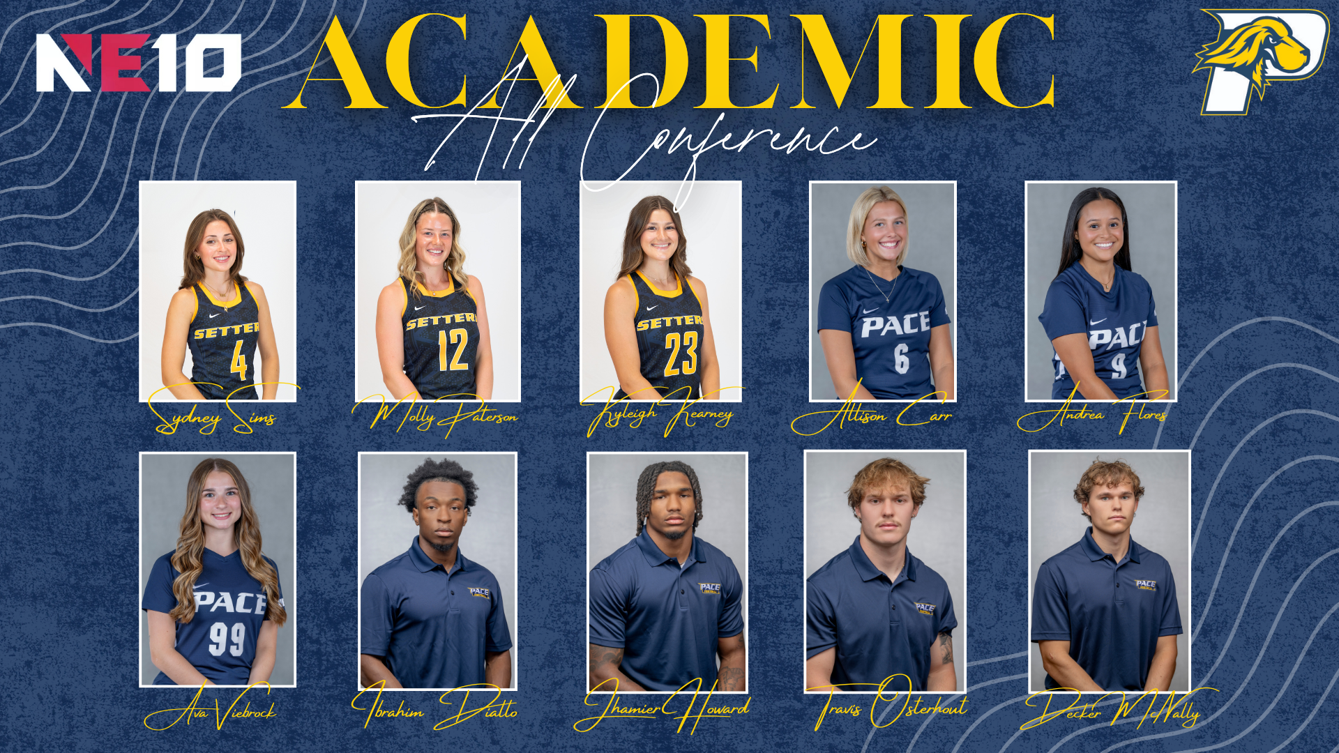 Academic All-Conference 2025 Pace Athletics Fall