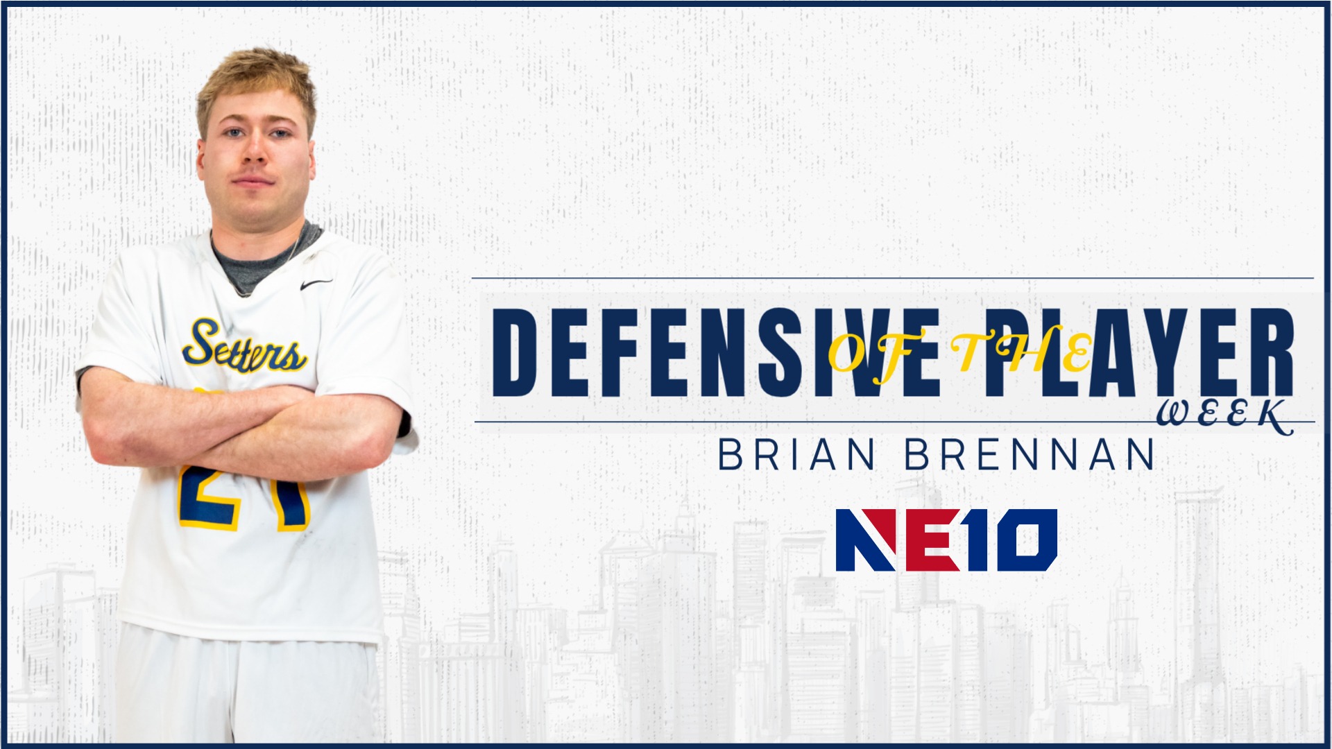 Brian Brennan Defensive Player of the week 