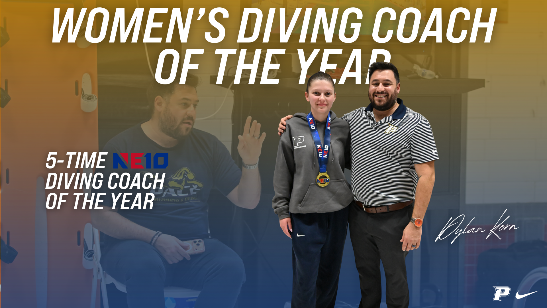 Dylan Korn Women's Diving Coach of the year 