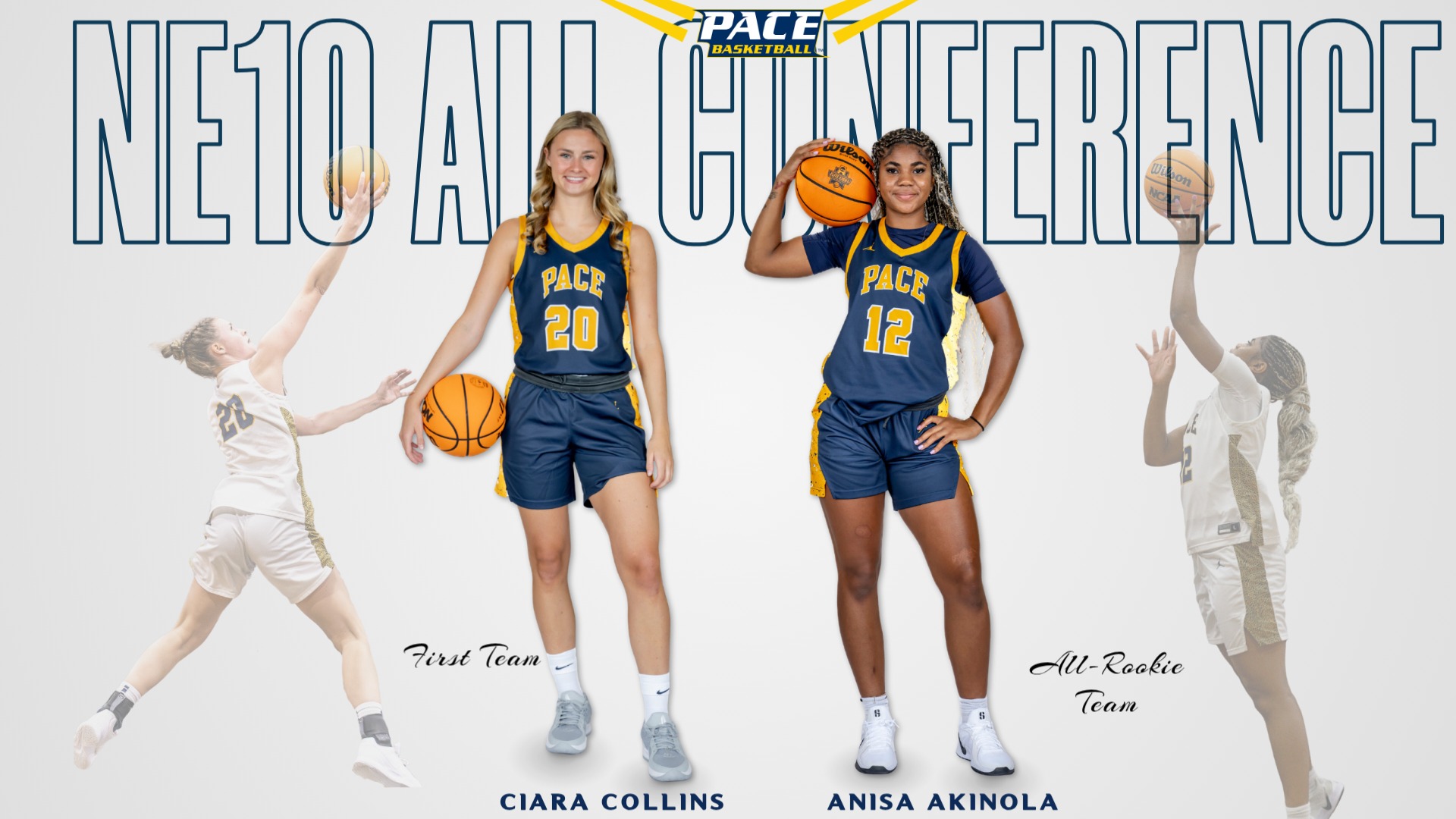NE10 2025-26 WBB All-Conference Graphic
