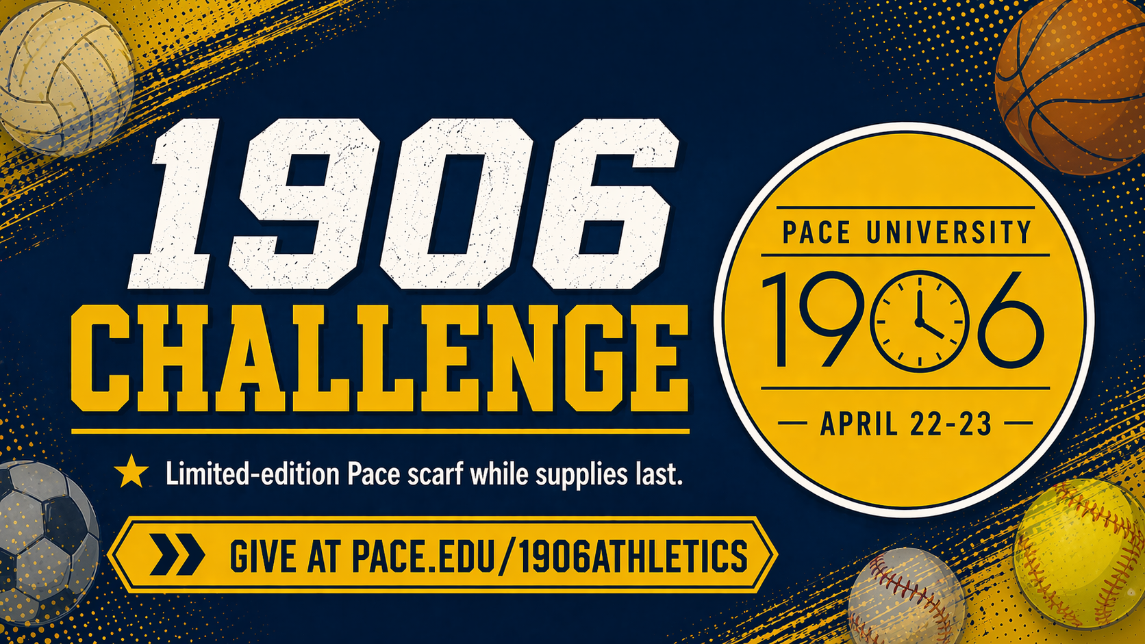 Pace Athletics 1906 Challenge April 22-23 Graphic