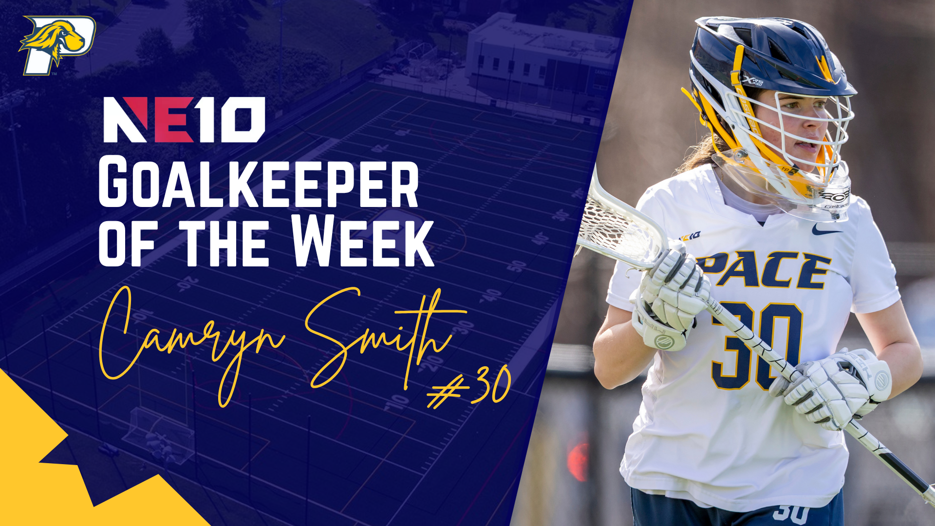 Camryn Smith 2026 WLAX NE10 GK of the Week Graphic