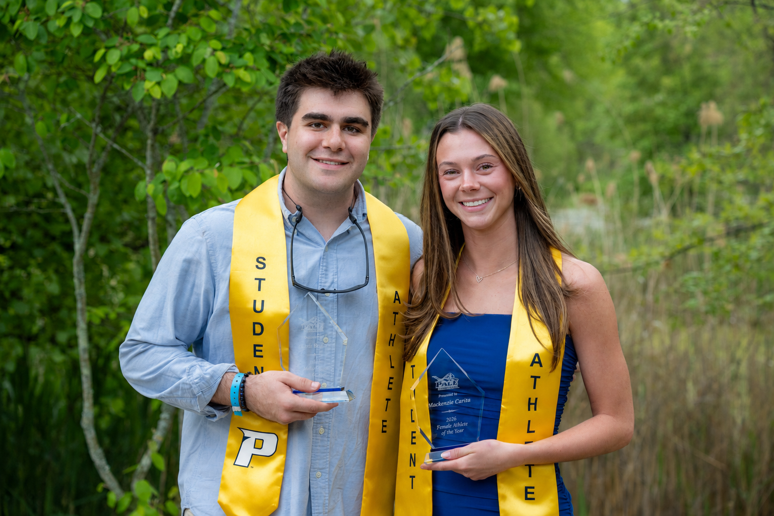 2026 Senior Banquet Male and Female Athletes of the Year Photo (Carita & Butler)