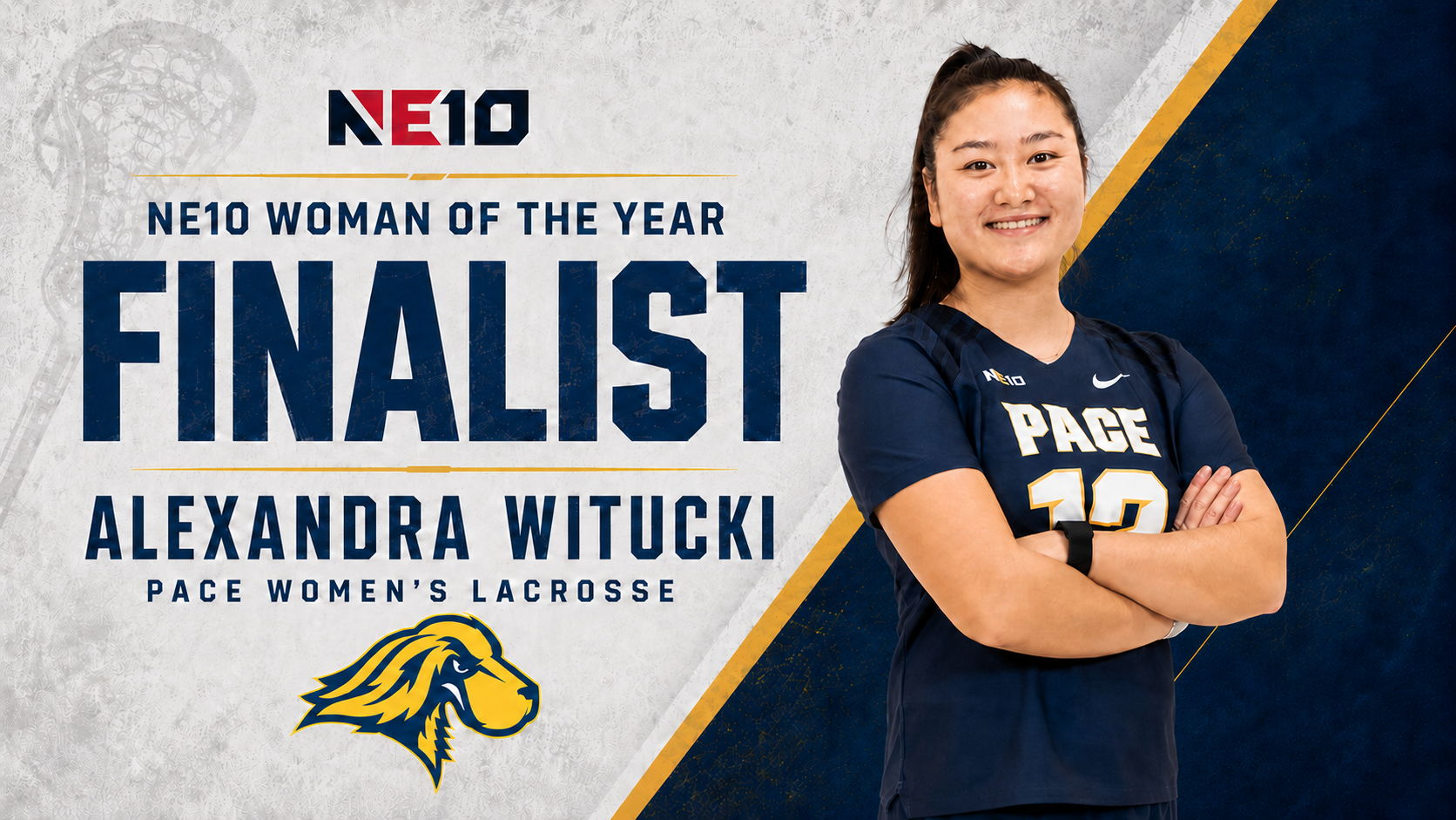 Alexandra Witucki 2026 WLAX NE10 WOTY Finalist Graphic