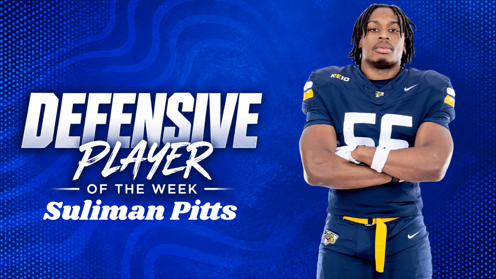 Suliman Pitts Defensive player of the week Graphic