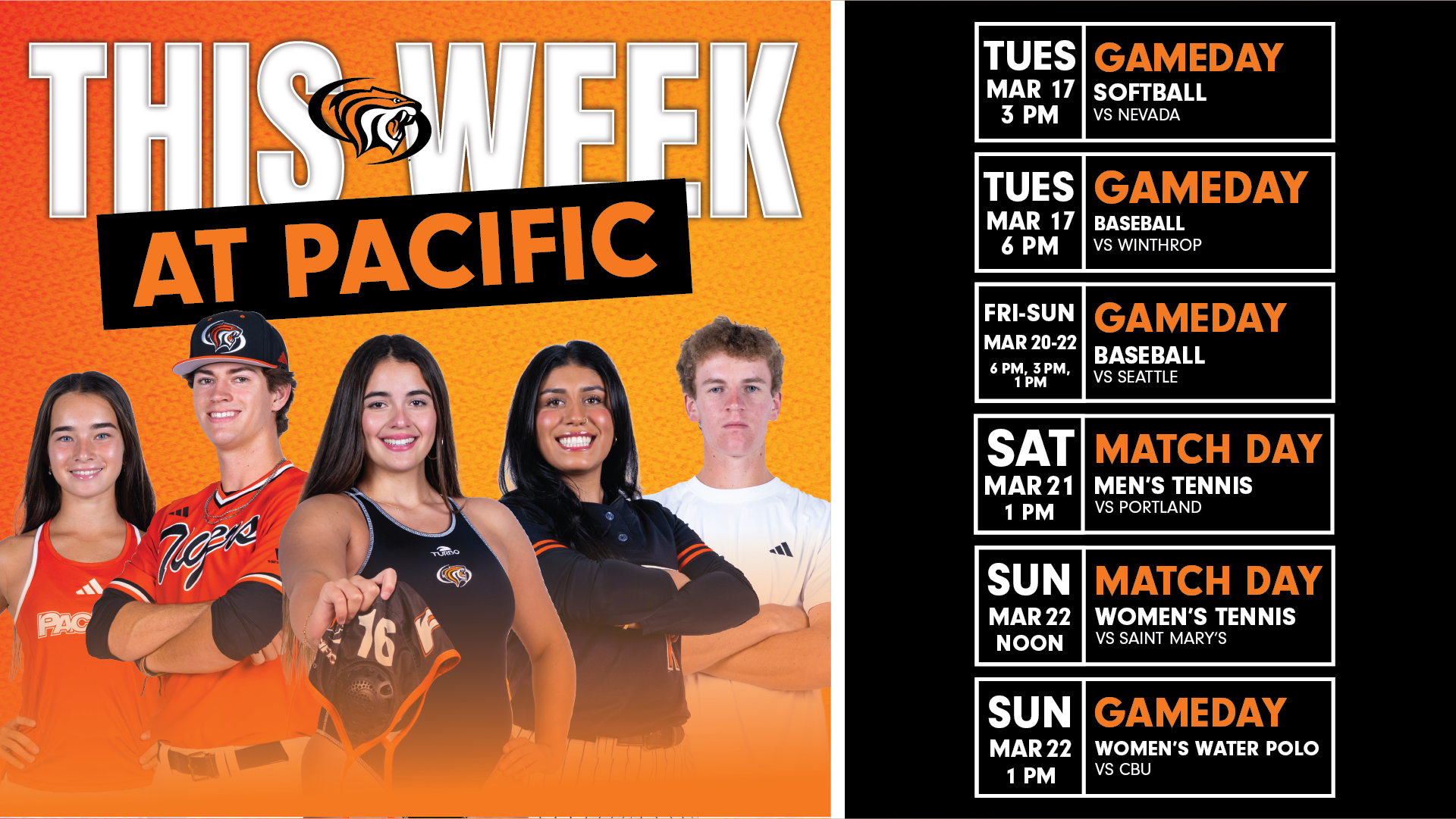 This Week in Pacific Athletics
