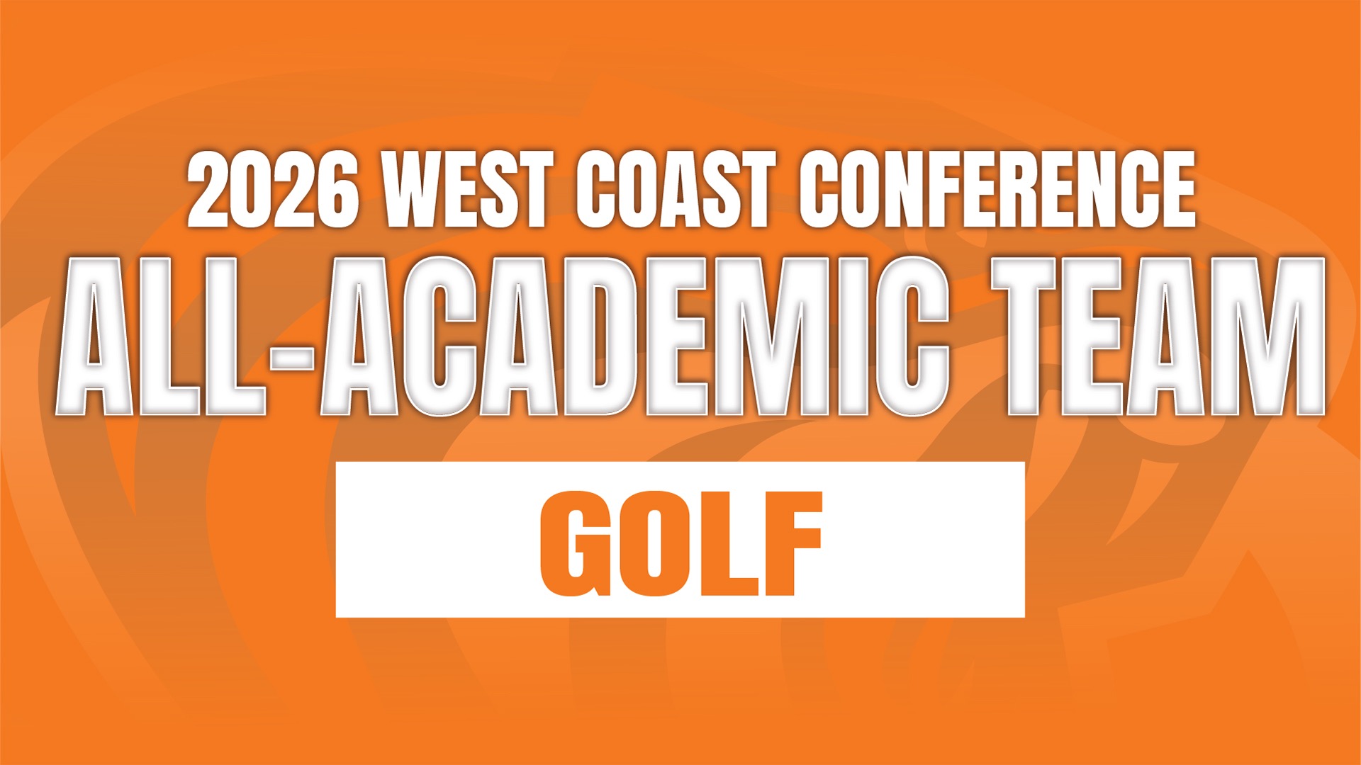 2026 WCC Men's Golf All-Academic Team