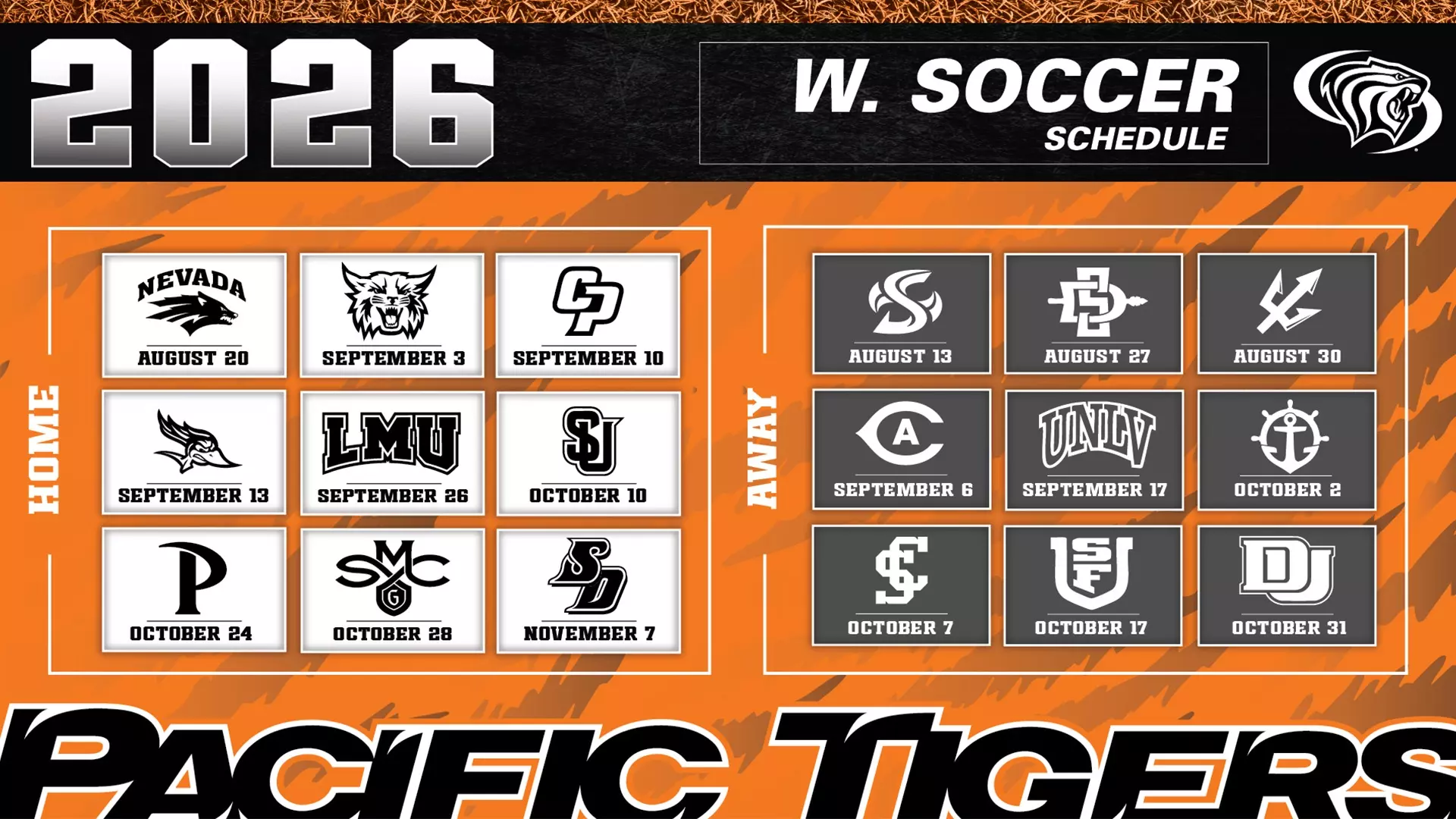 2026 Women's Soccer Schedule Graphic
