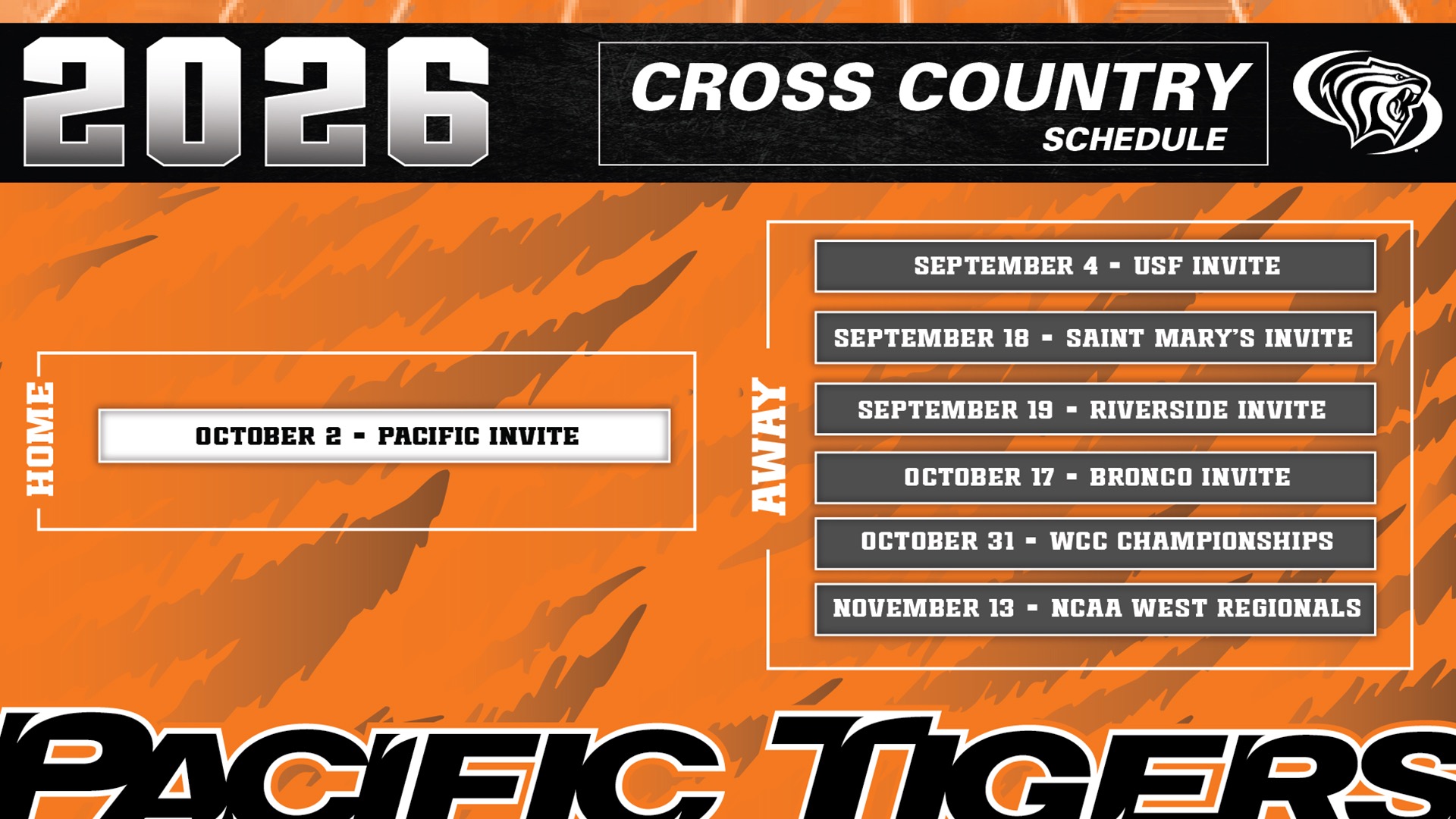 2026 Cross Country Schedule