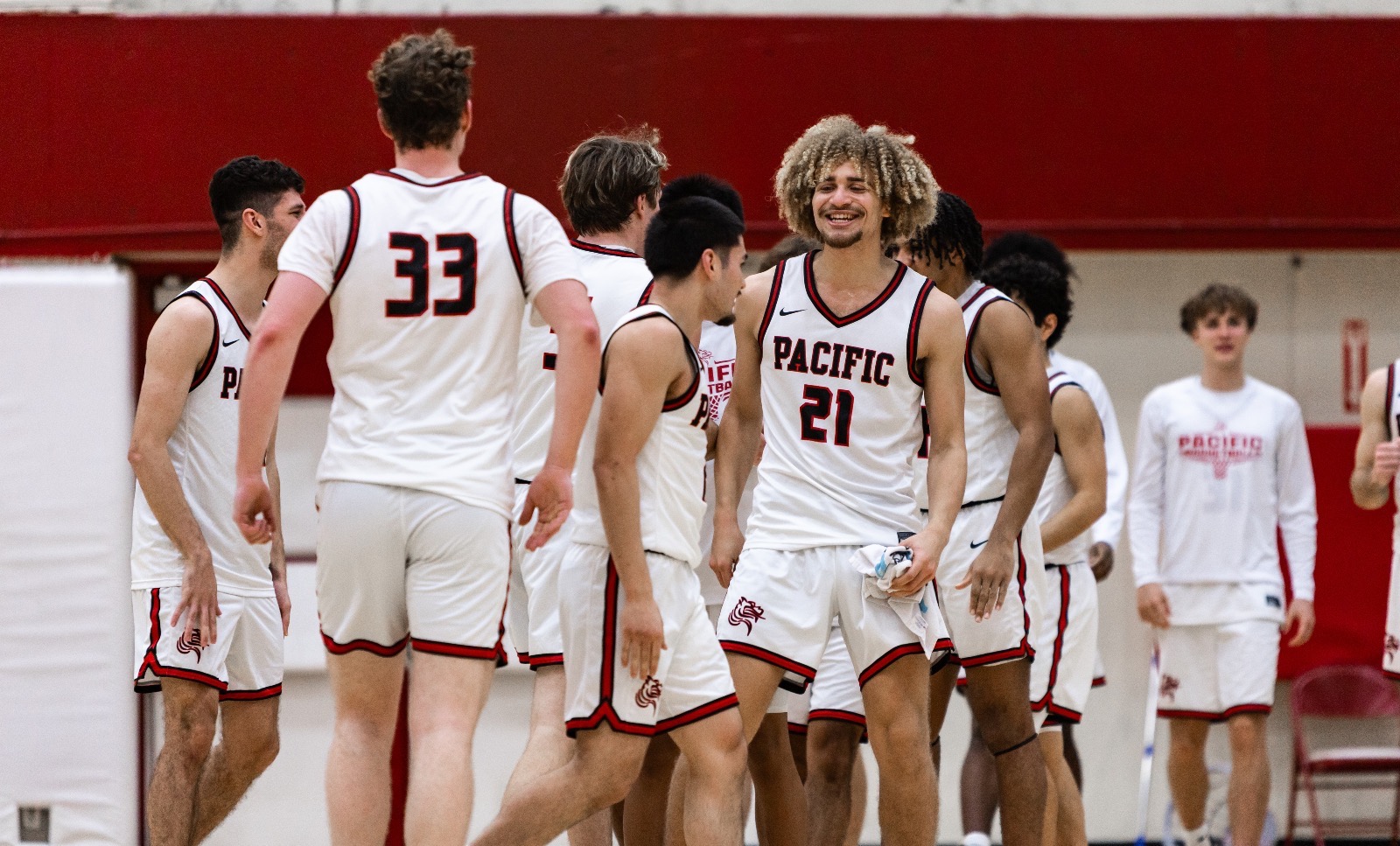 men's basketball celebration