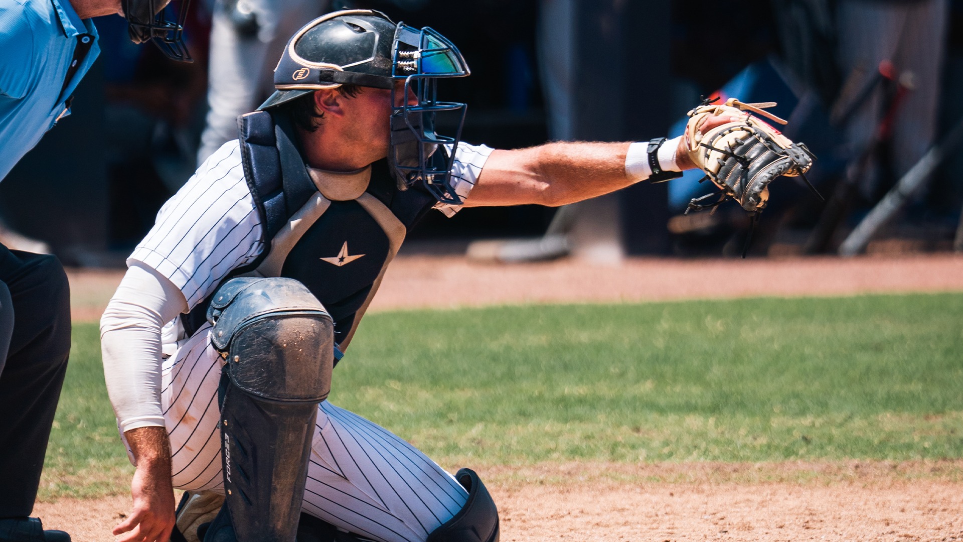 Dalton Balma catching vs Rollins 2026 Senior Day